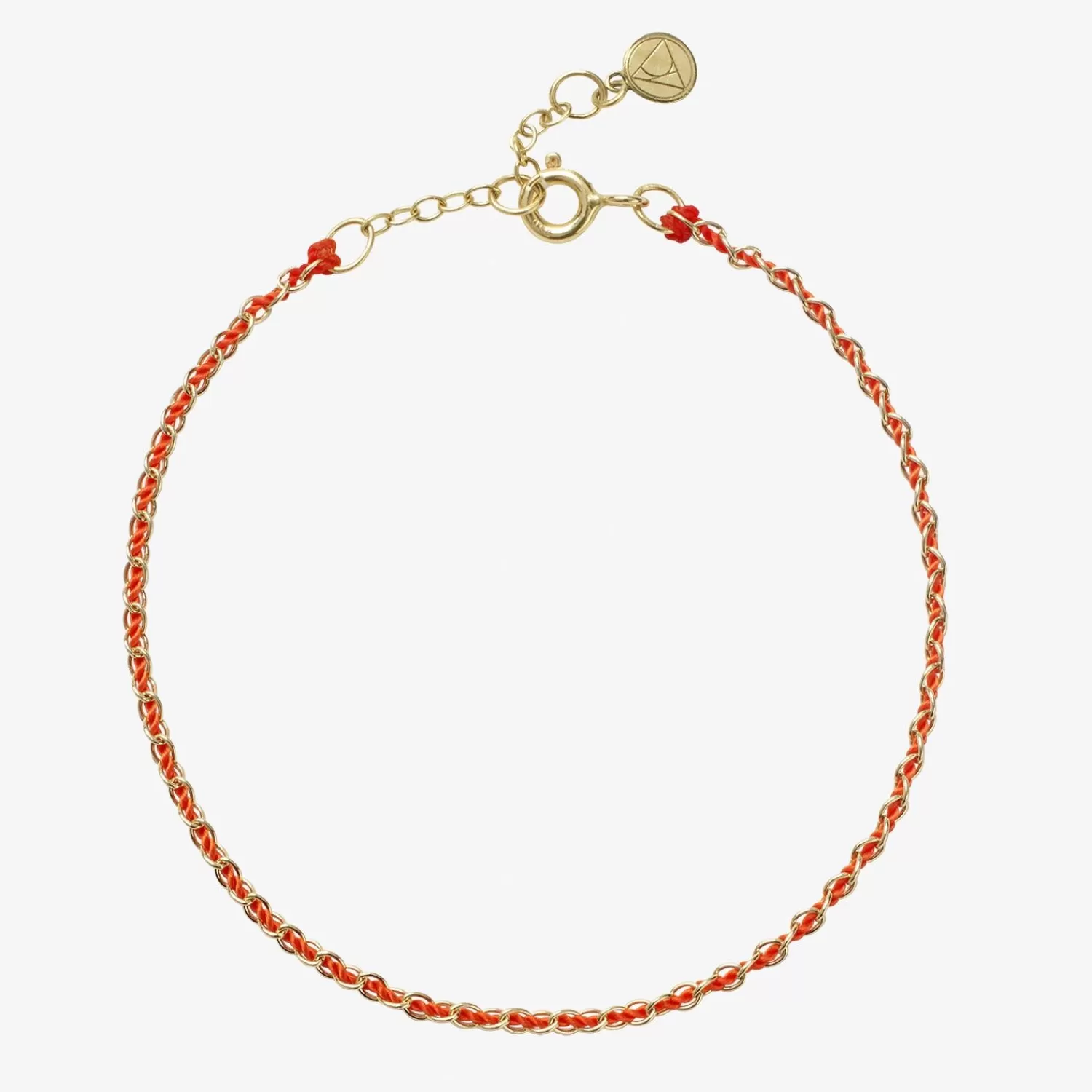 The Alkemistry Auric - 18Ct Gold, 'Confidence' Coral Woven Chain Bracelet Fashion