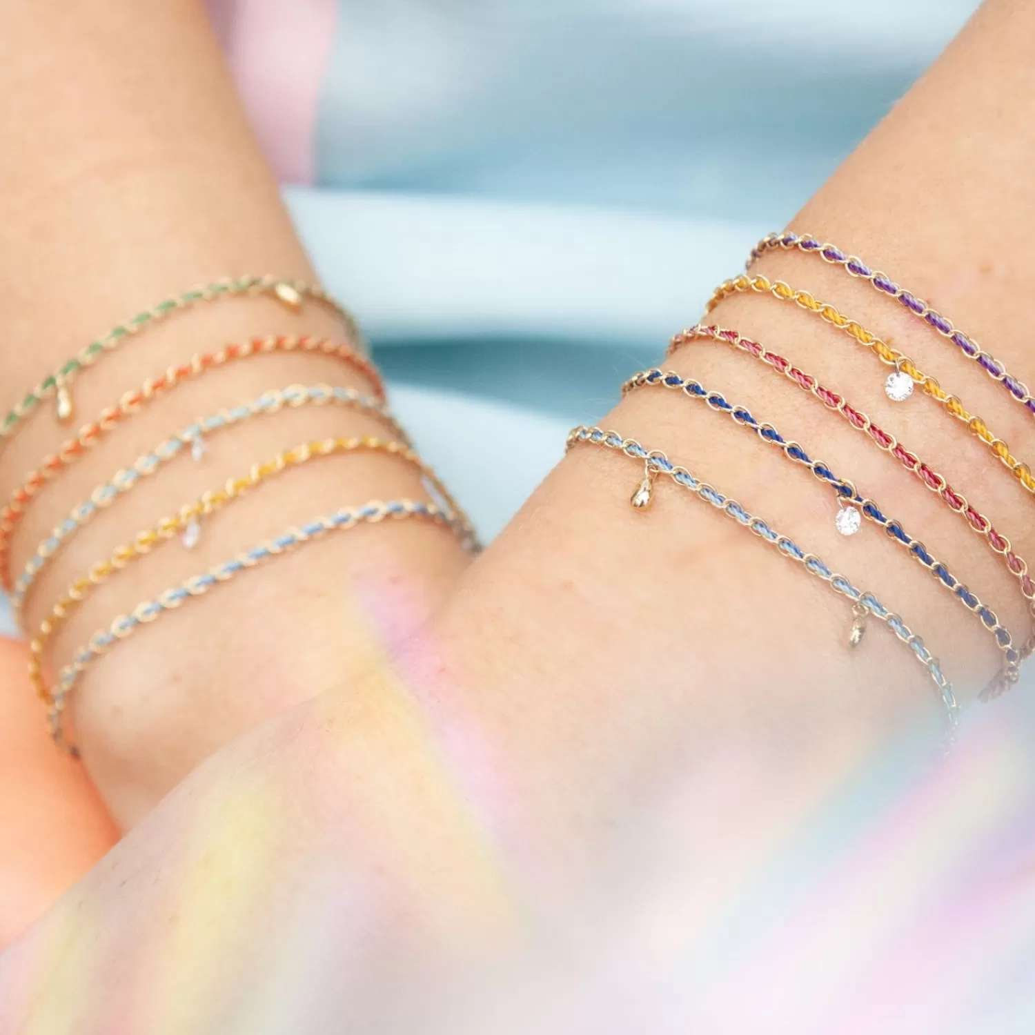 The Alkemistry Auric - 18Ct Gold, 'Confidence' Coral Woven Chain Bracelet Fashion