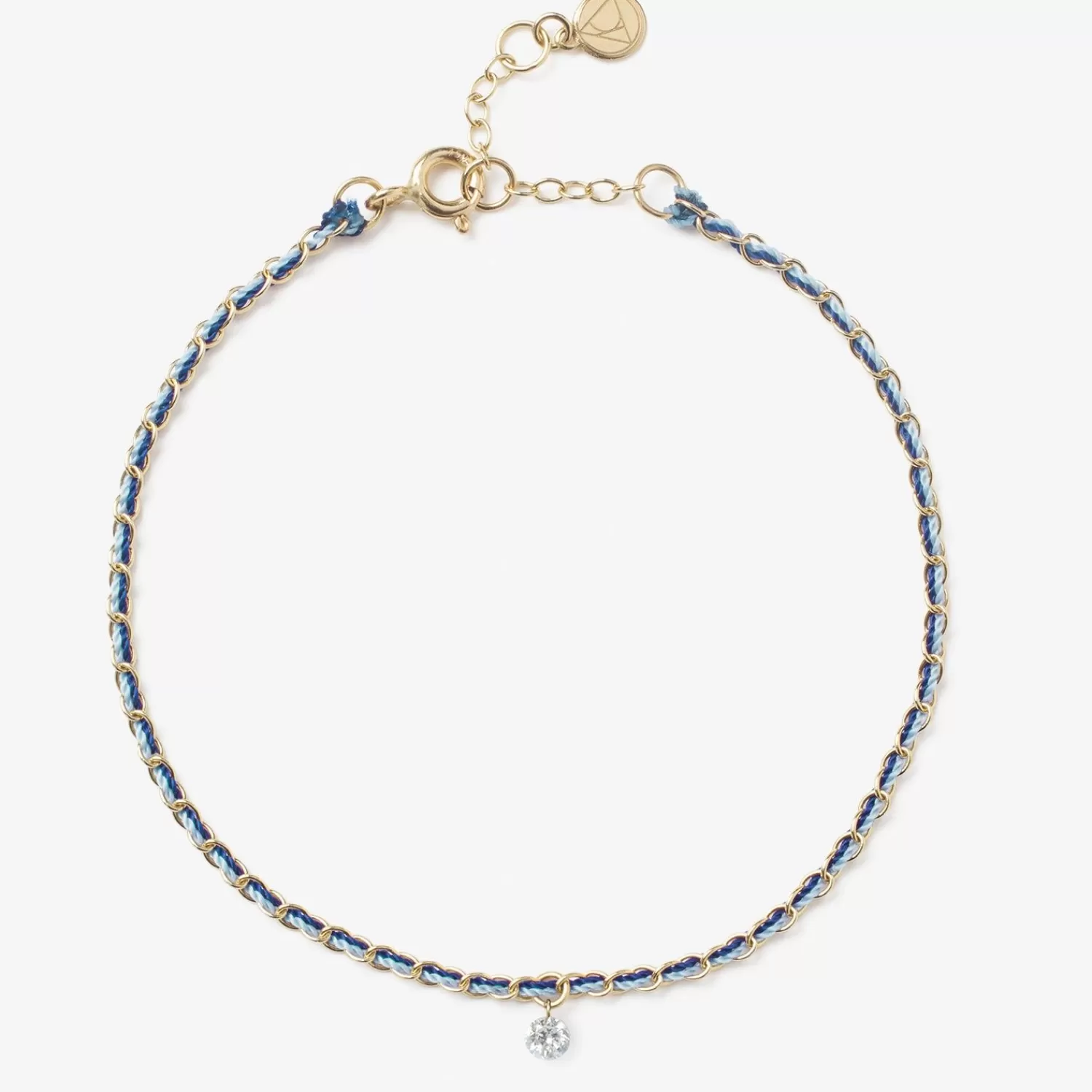 The Alkemistry Auric - 18Ct Gold, 'Nurture' Blue & Turquoise Woven Chain Diamond Bracelet Best
