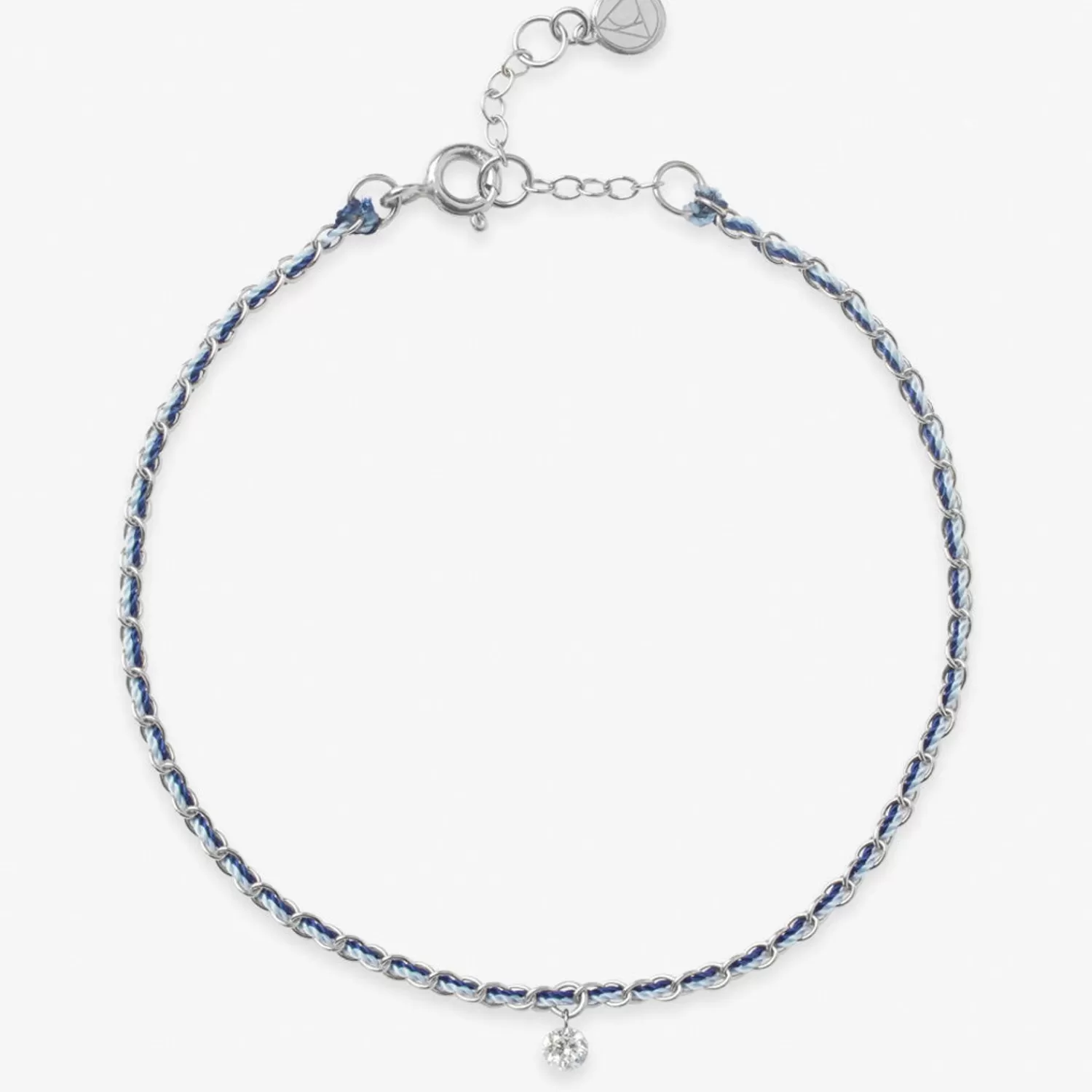 The Alkemistry Auric - 18Ct Gold, 'Nurture' Blue & Turquoise Woven Chain Diamond Bracelet Clearance