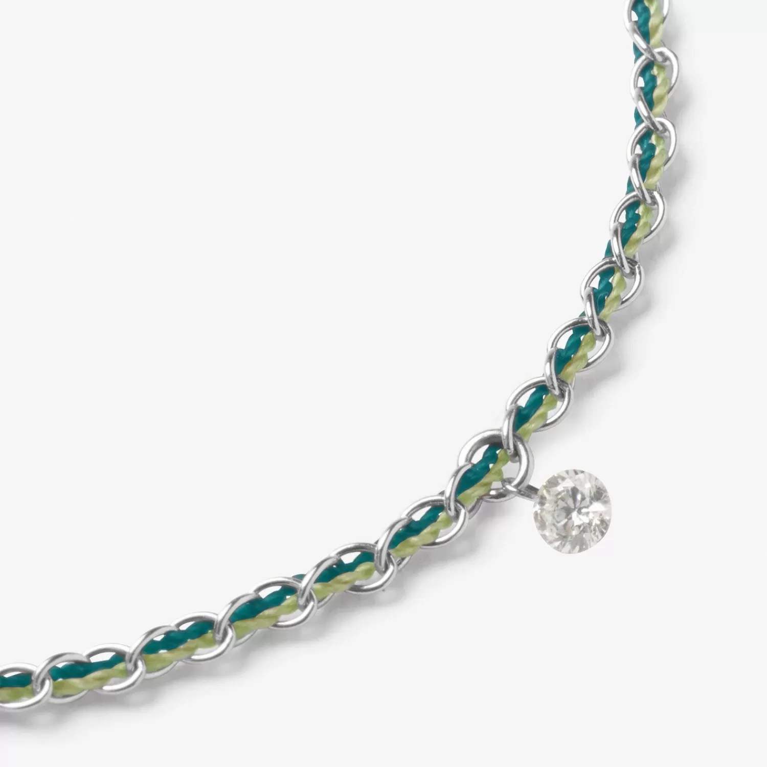 The Alkemistry Auric - 18Ct Gold, 'Prosperity' Green & Jade Woven Chain Diamond Bracelet Fashion