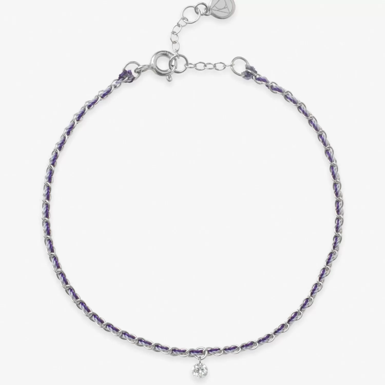 The Alkemistry Auric - 18Ct Gold, 'Wisdom' Purple & Lilac Woven Chain Diamond Bracelet Cheap