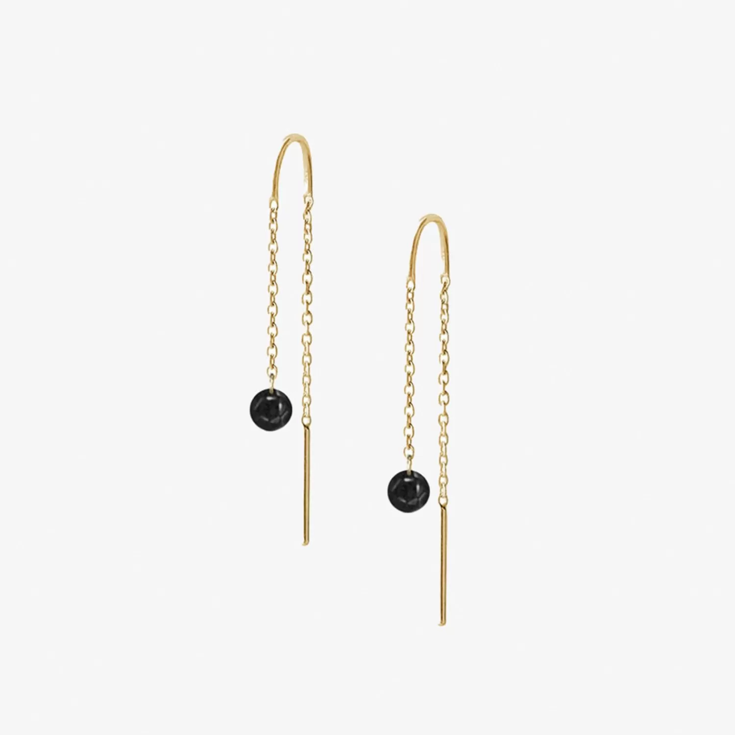 The Alkemistry Black Magic - 18Ct Gold, 0.08Ct Drilled Black Diamond Threader (Pair) Online