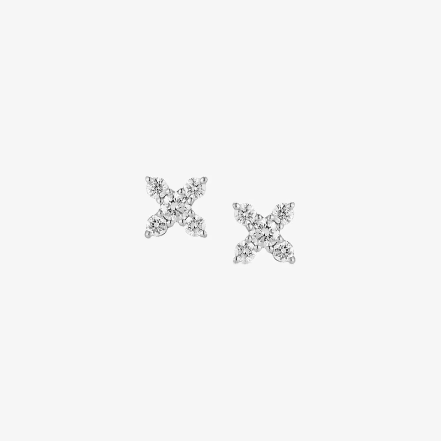 The Alkemistry Dana Rebecca - 14Ct Gold, Ava Bea Diamond Cross Stud Earrings (Pair) Best Sale
