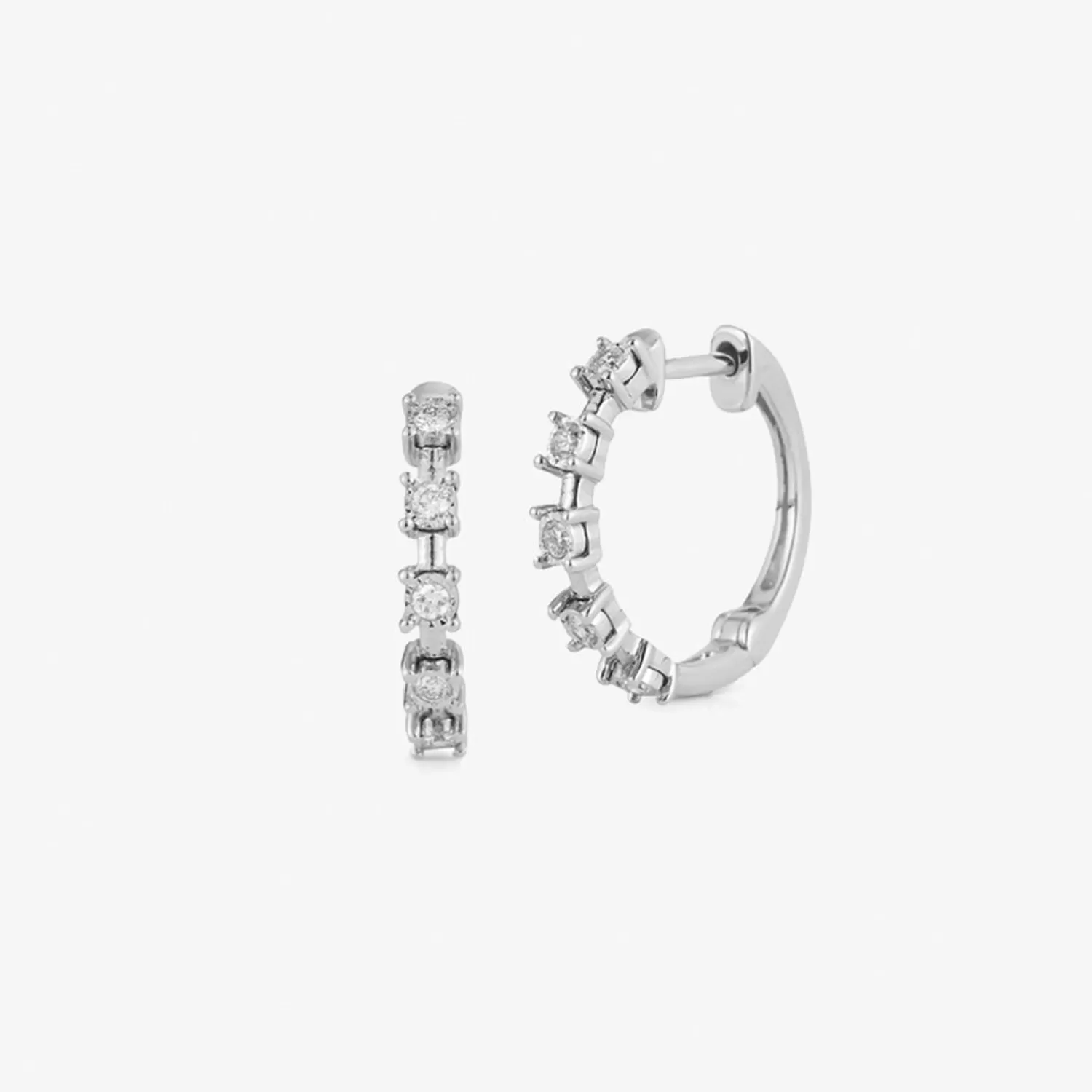 The Alkemistry Dana Rebecca - 14Ct Gold, Ava Bea Interval Diamond Hoop Earrings (Pair) Best