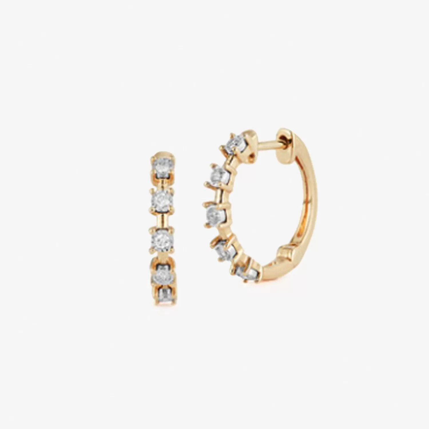 The Alkemistry Dana Rebecca - 14Ct Gold, Ava Bea Interval Diamond Hoop Earrings (Pair) Shop