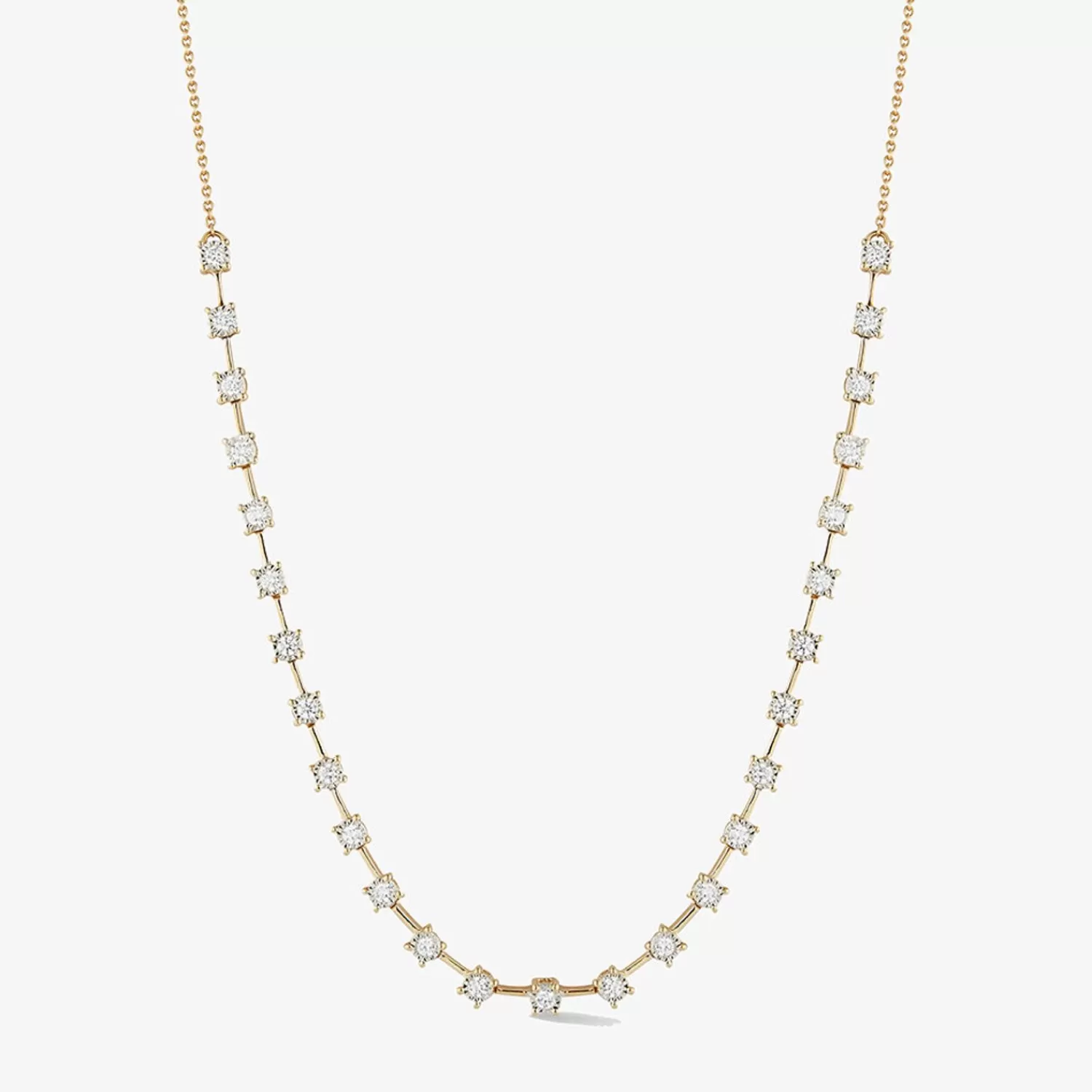 The Alkemistry Dana Rebecca - 14Ct Gold, Ava Bea Interval Diamond Tennis Necklace Flash Sale