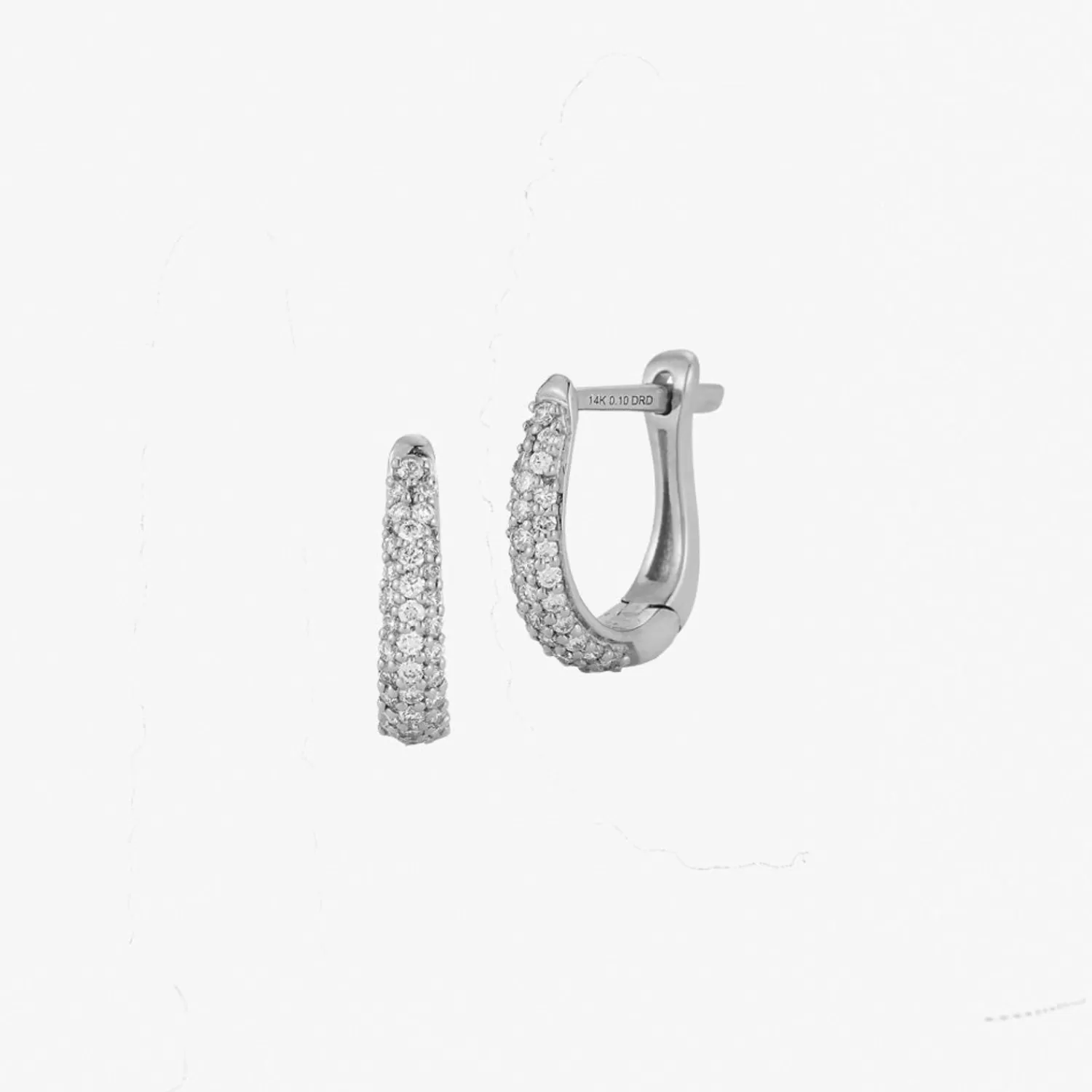 The Alkemistry Dana Rebecca - 14Ct Gold, Diamond Tapered Mini Huggie Earrings (Pair) Best Sale