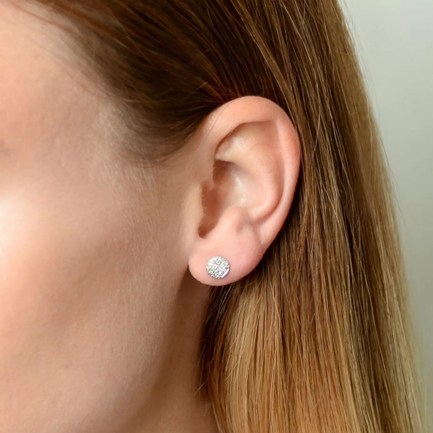 The Alkemistry Dana Rebecca - 14Ct Gold, Lauren Joy Diamond Mini Disc Earrings (Pair) Flash Sale