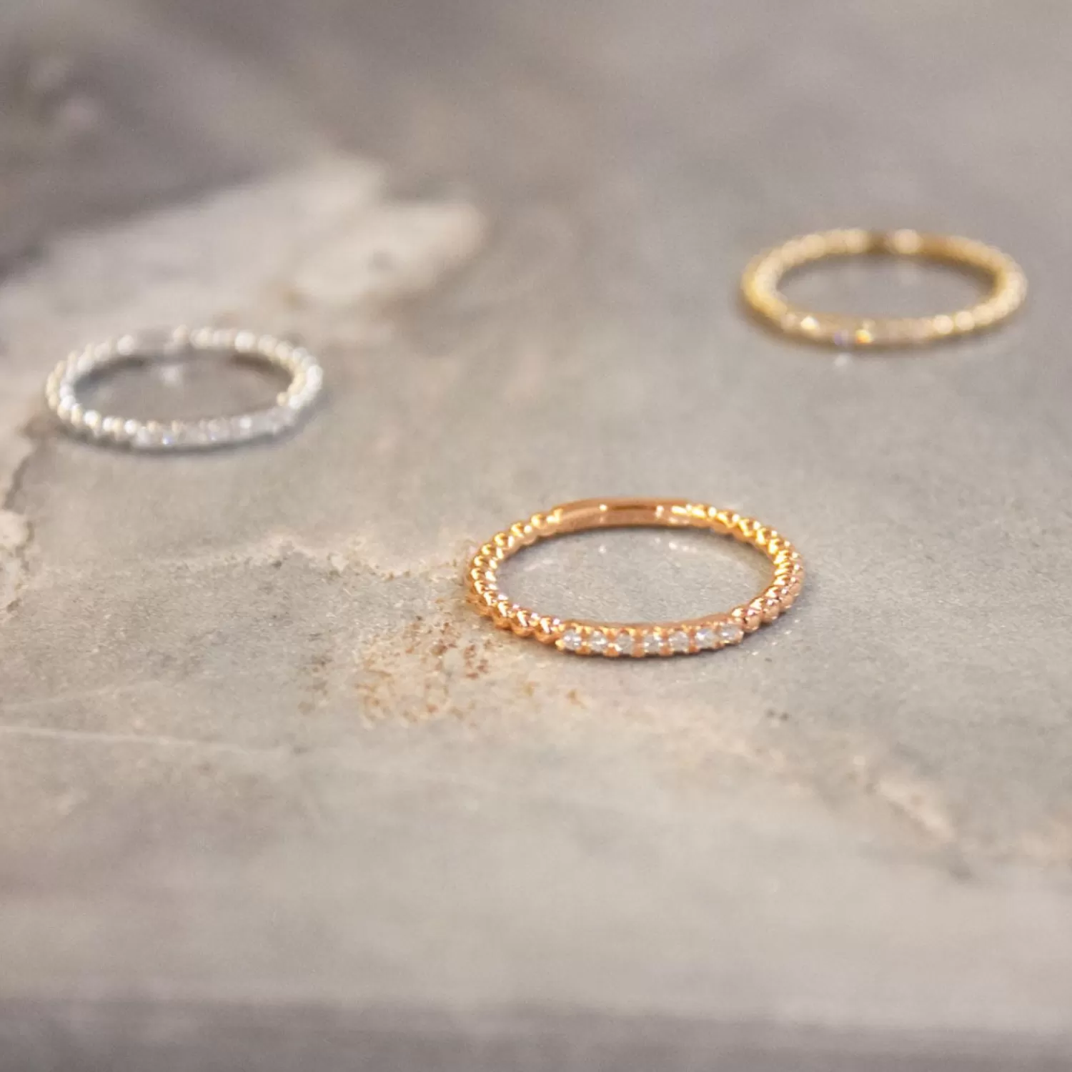 The Alkemistry Dana Rebecca - 14Ct Gold, Poppy Rae Diamond Semi Pave Band Ring Outlet