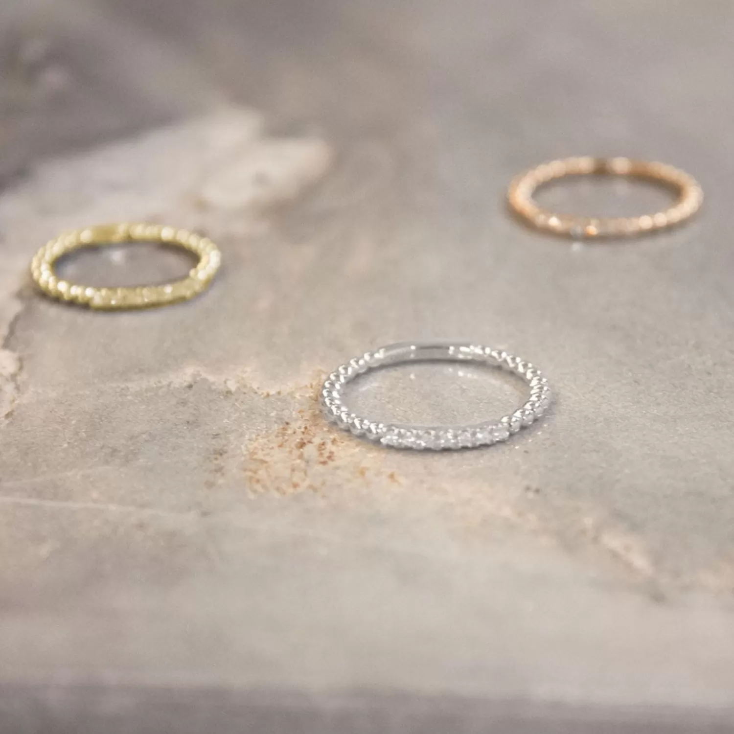 The Alkemistry Dana Rebecca - 14Ct Gold, Poppy Rae Diamond Semi Pave Band Ring Best