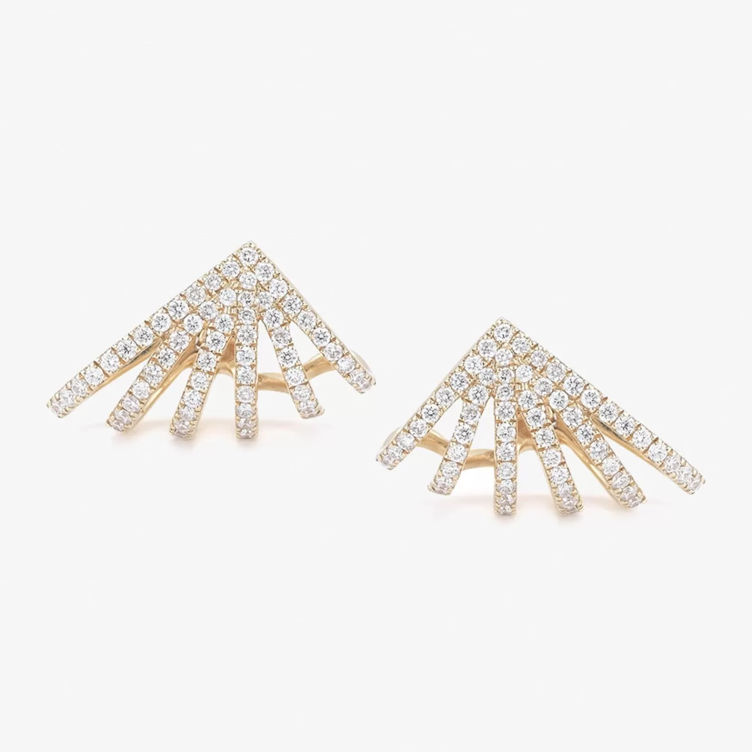 The Alkemistry Dana Rebecca - 14Ct Gold, Sarah Leah Diamond Burst Earrings (Pair) New