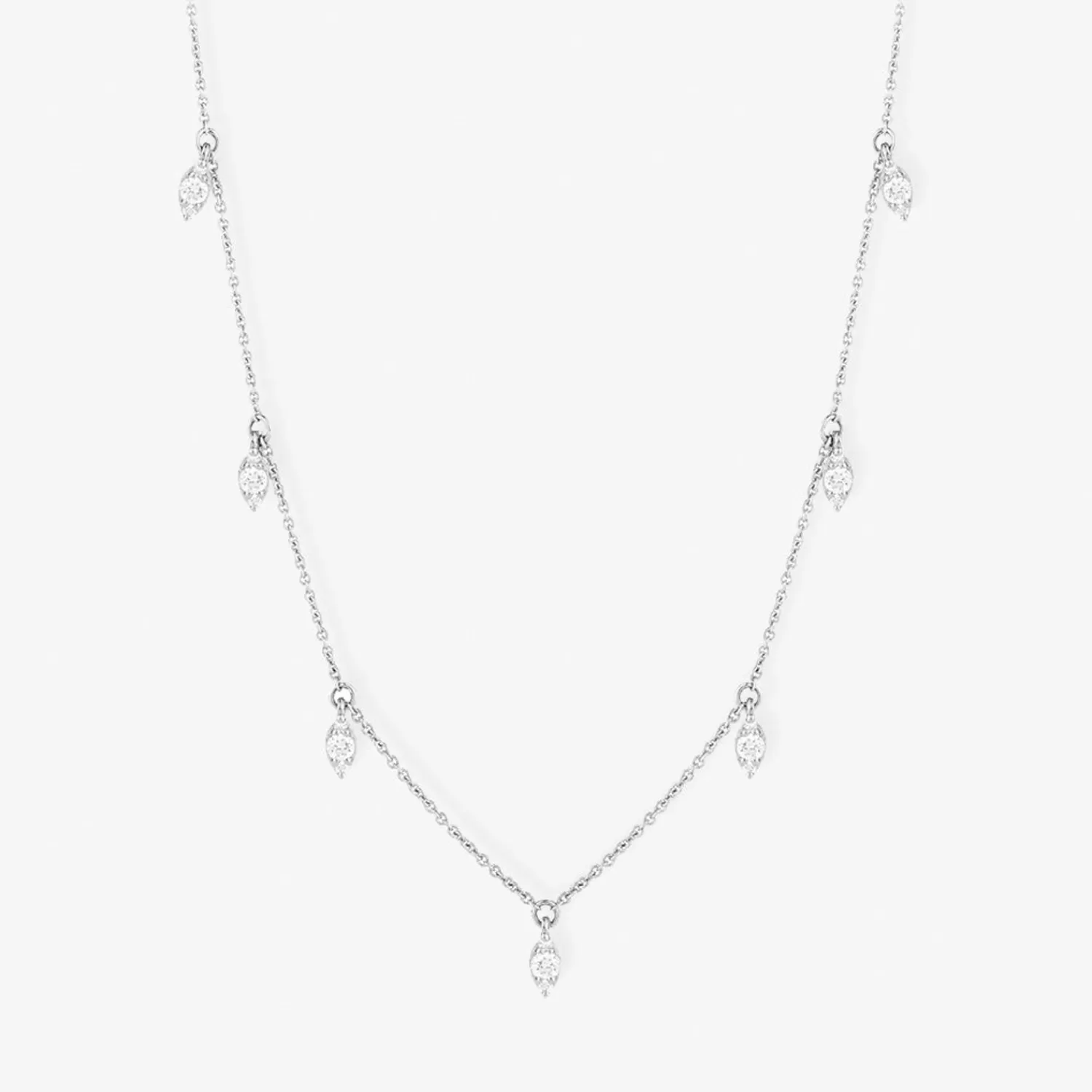 The Alkemistry Dana Rebecca - 14Ct Gold, Sophia Ryan Diamond Pear Drop Station Necklace Cheap