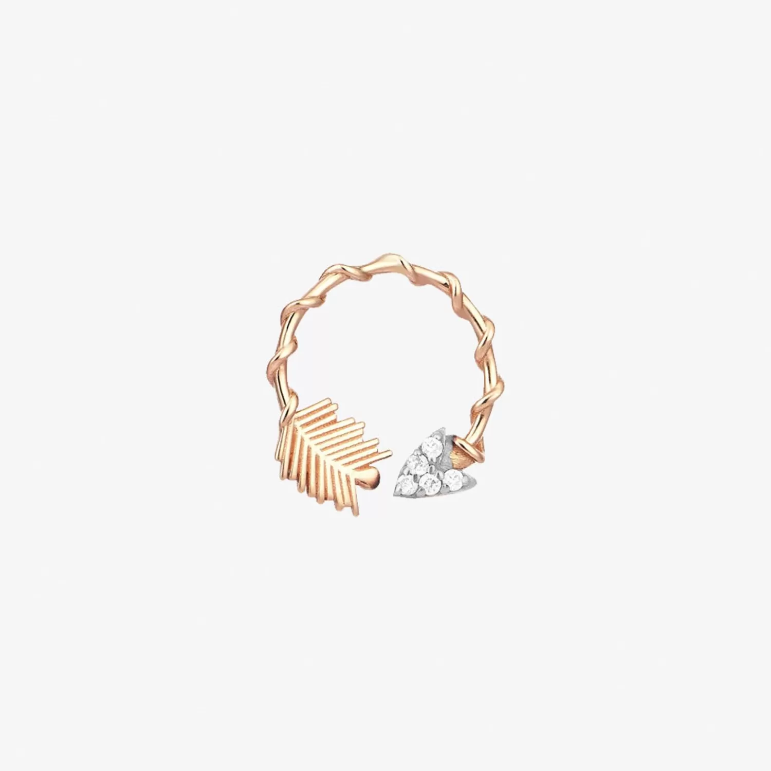 The Alkemistry Kismet By Milka 14Ct Rose Gold And Diamond Arrow Stud (Single) Outlet