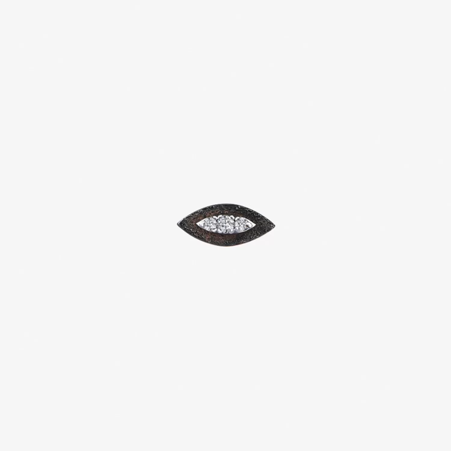 The Alkemistry Kismet By Milka 14Ct Rose Gold And Diamond Black Eye Stud (Single) Best Sale