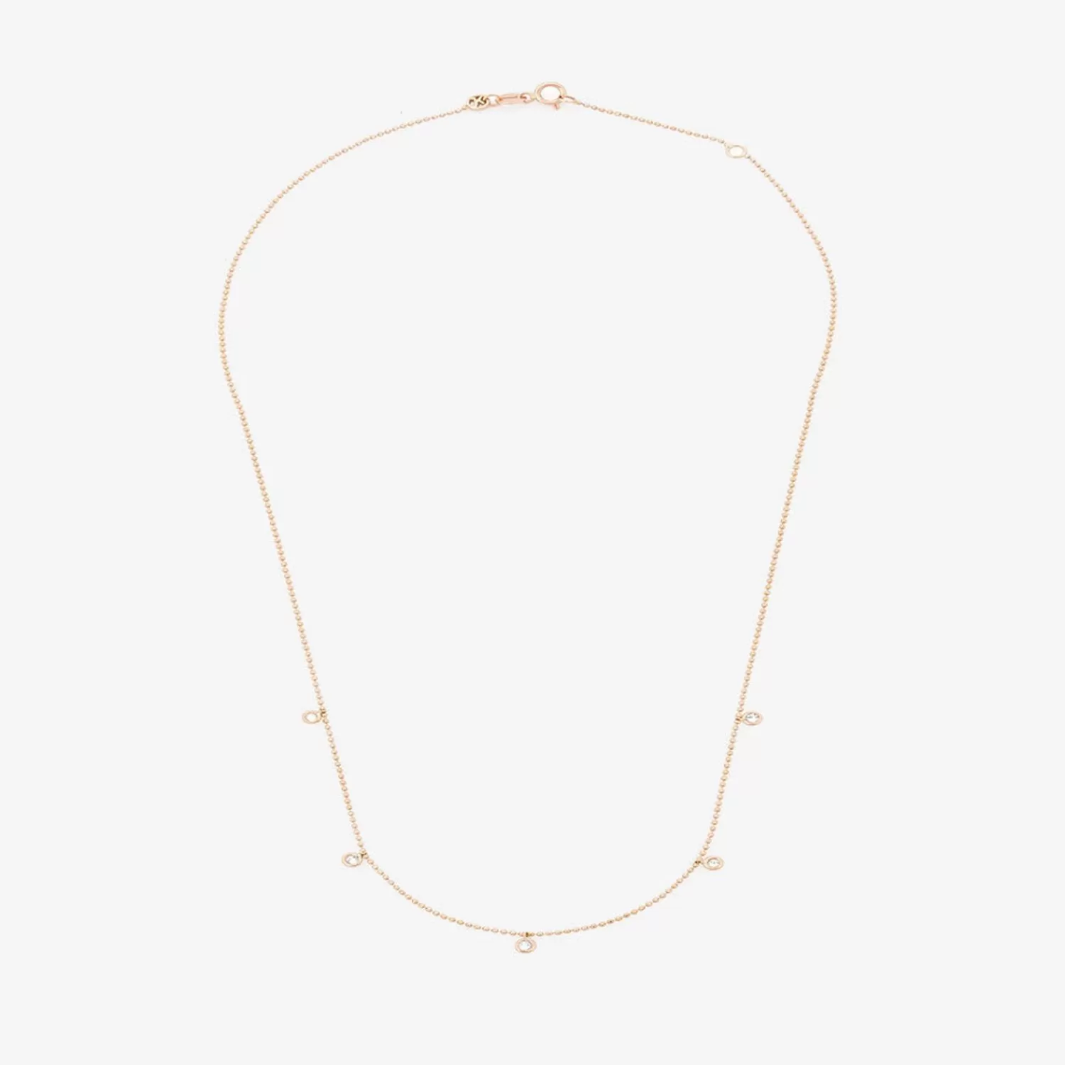 The Alkemistry Kismet By Milka 14Ct Rose Gold And Diamond Drop Necklace Discount