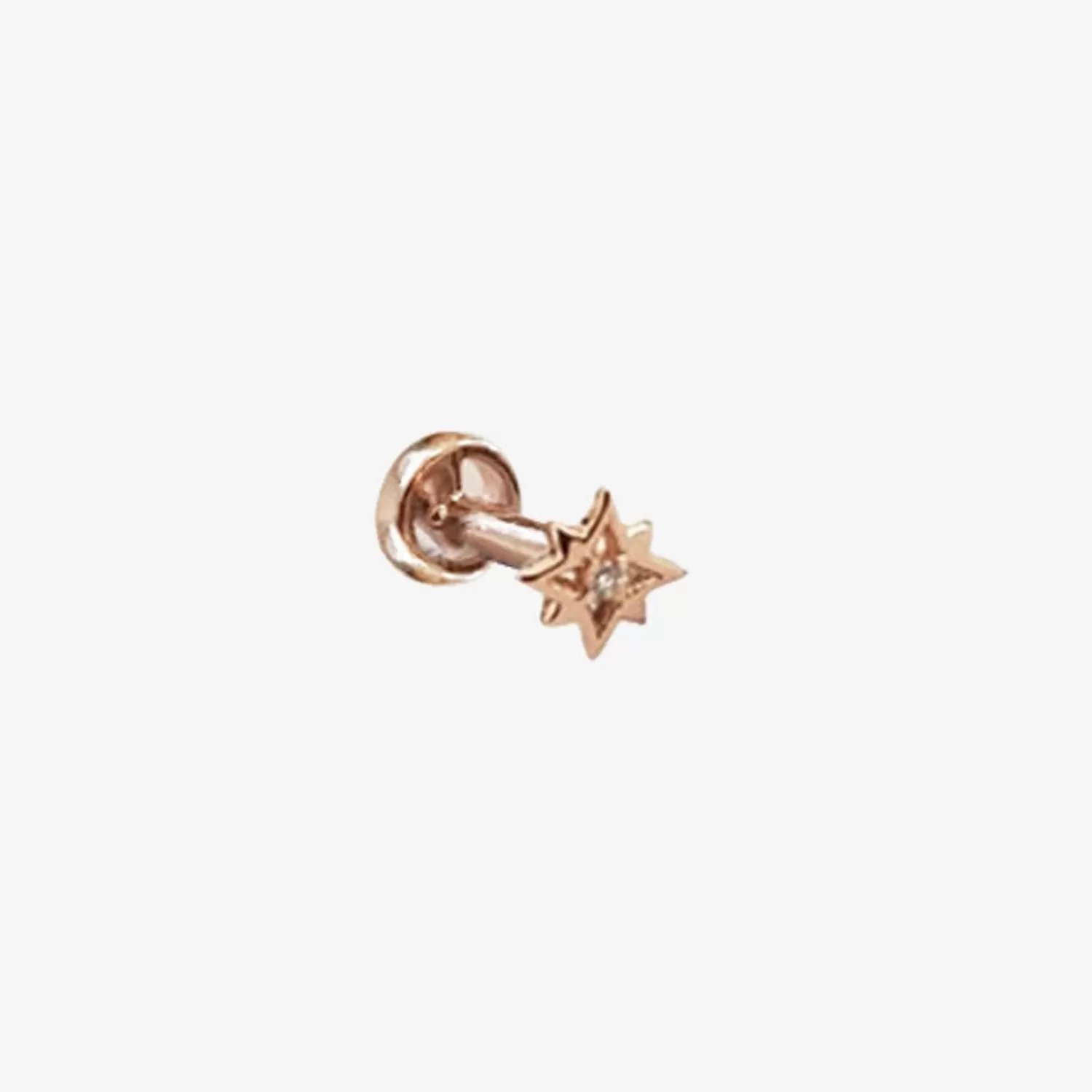 The Alkemistry Kismet By Milka 14Ct Rose Gold And Diamond Starlet Screw Flatback (Single) Hot