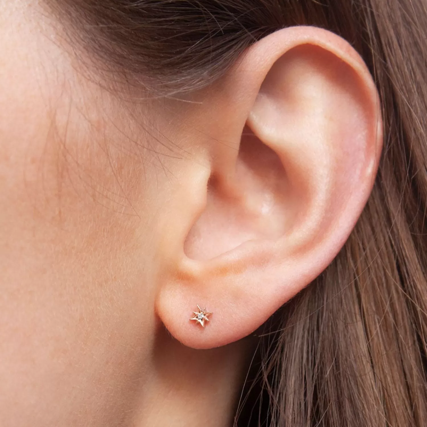 The Alkemistry Kismet By Milka 14Ct Rose Gold And Diamond Starlet Screw Flatback (Single) Hot