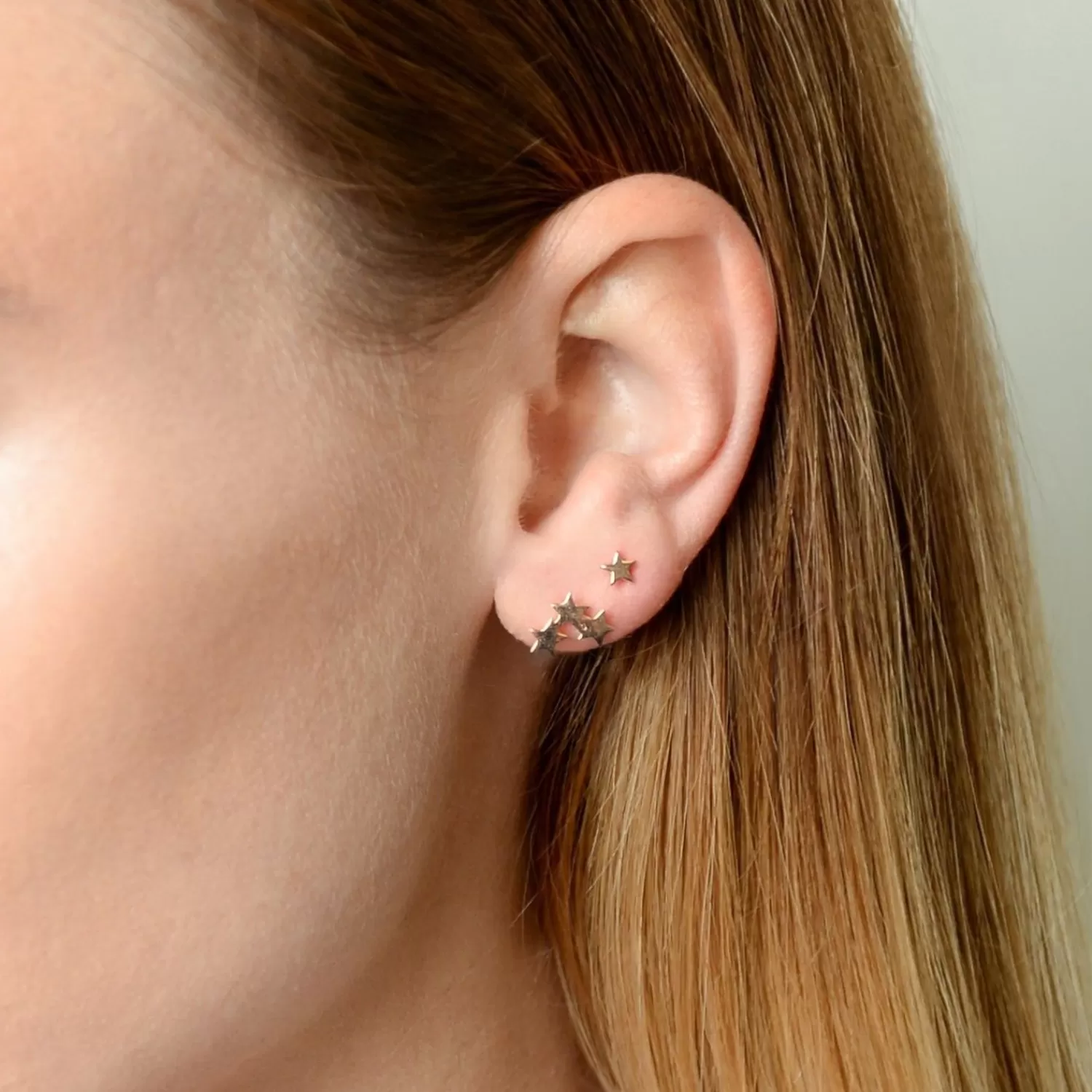 The Alkemistry Kismet By Milka 14Ct Rose Gold Triple Star Stud Earring (Single) Online