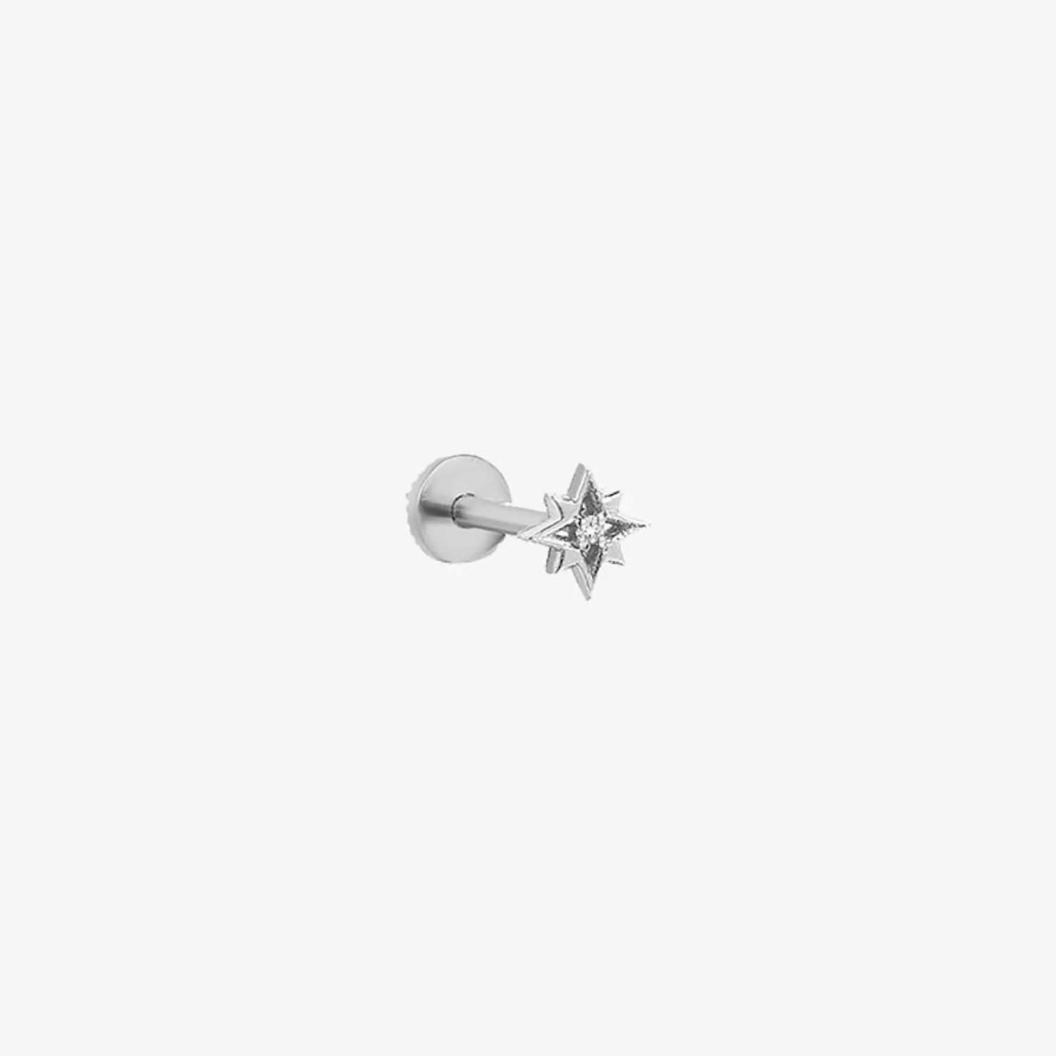 The Alkemistry Kismet By Milka 14Ct White Gold And Diamond Starlet Screw Flatback (Single) Best Sale