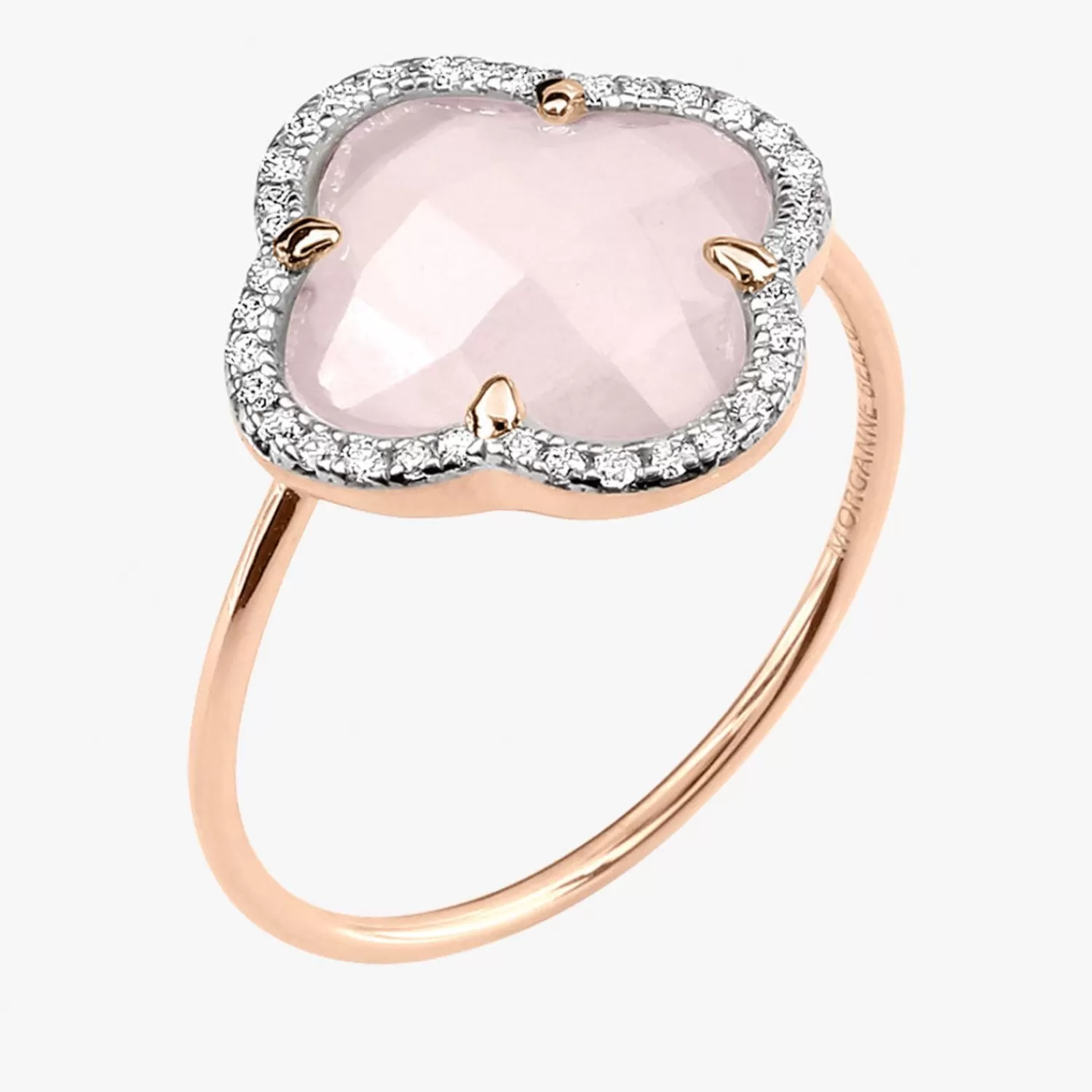 The Alkemistry Morganne Bello 18Ct Rose Gold Pink Quartz And Diamond Ring Sale