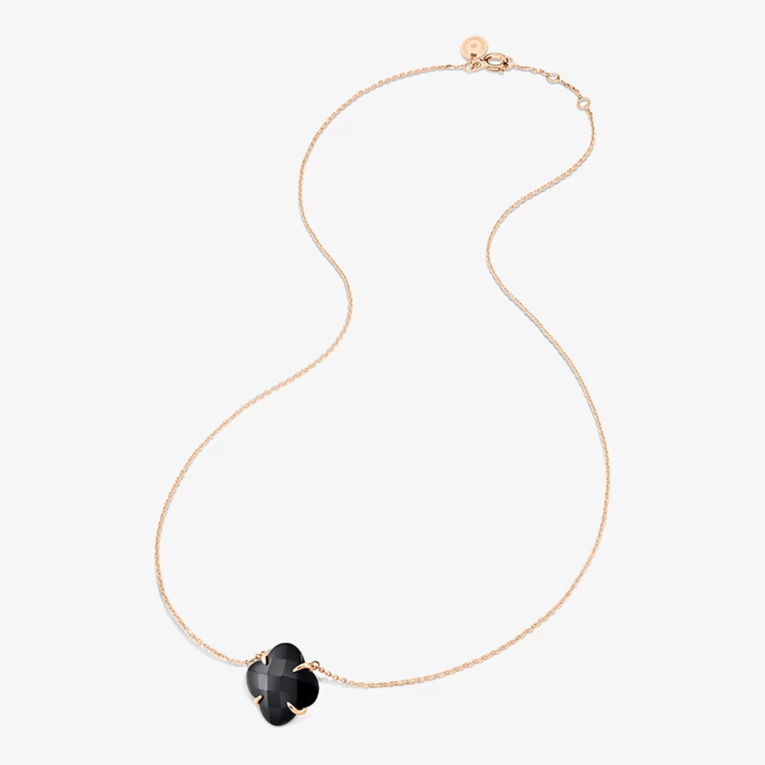 The Alkemistry Morganne Bello 18Ct Rose Gold Victoria Clover Black Onyx Necklace Best Sale