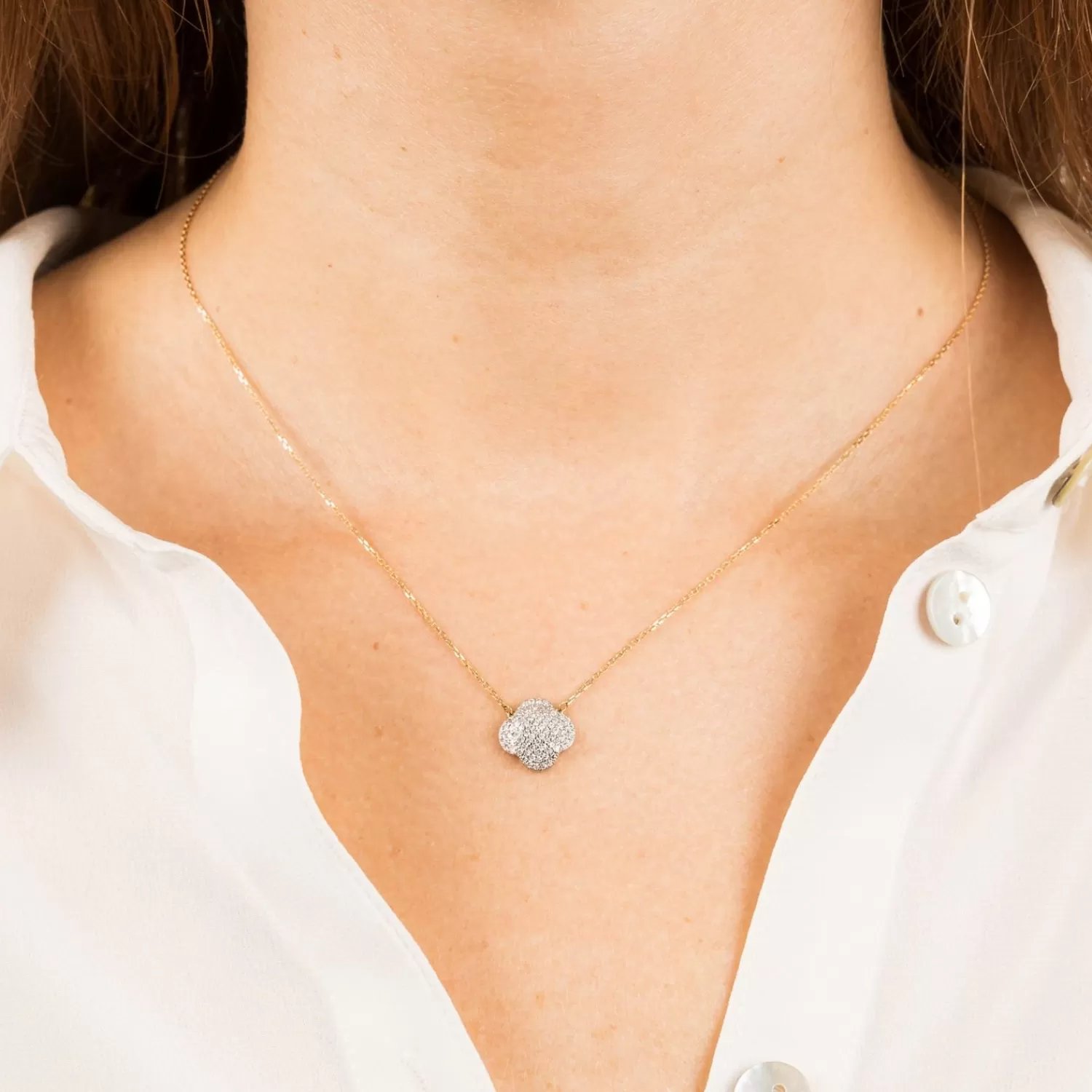 The Alkemistry Morganne Bello 18Ct Yellow Gold Change Clover Diamond Necklace Best