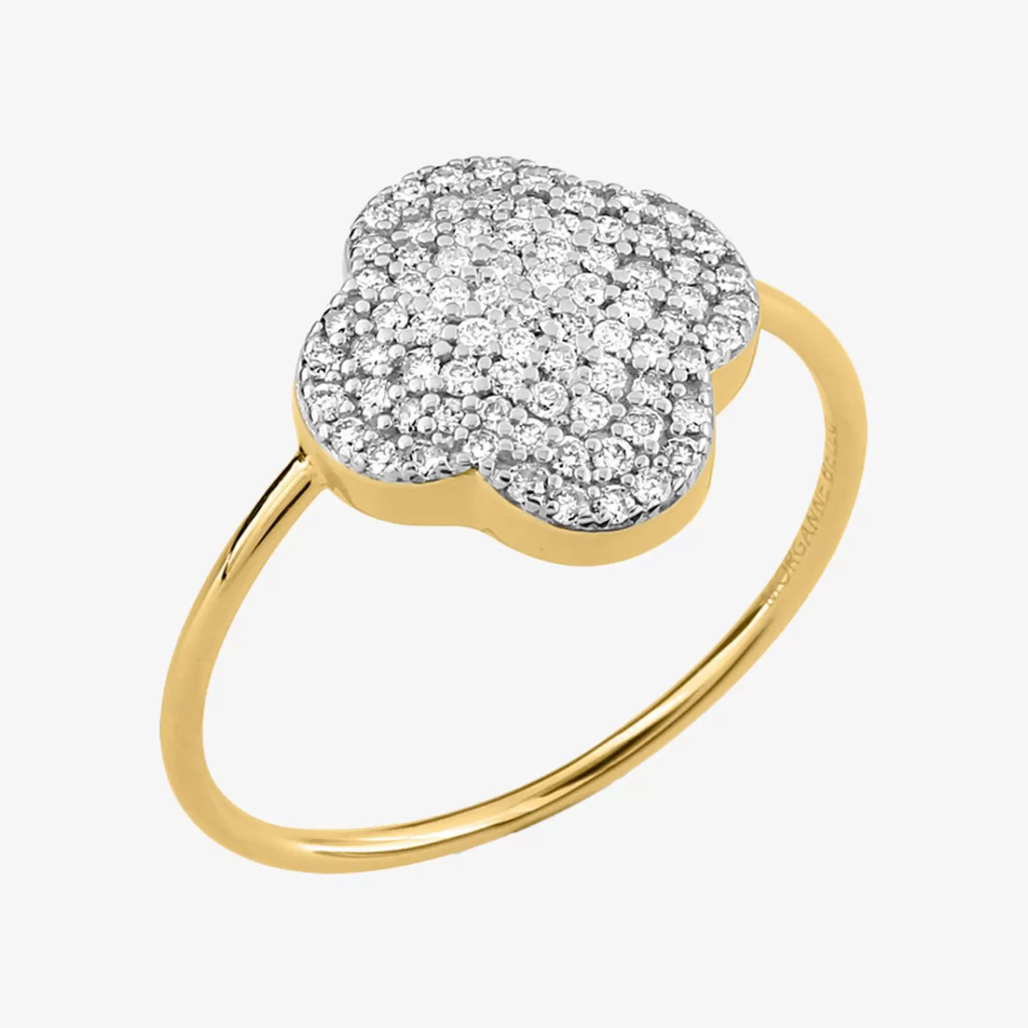 The Alkemistry Morganne Bello 18Ct Yellow Gold Change Clover Diamond Ring Fashion