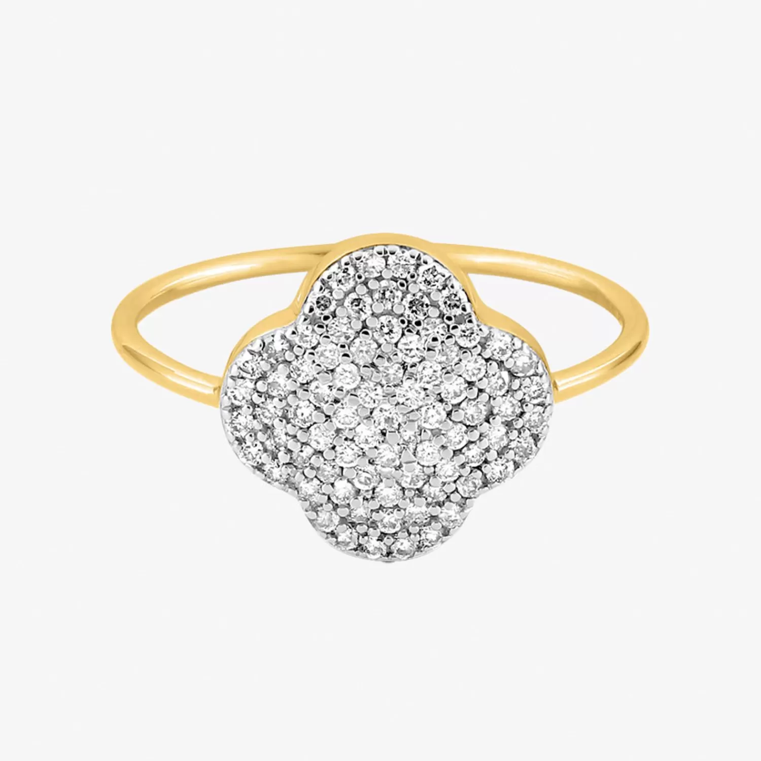 The Alkemistry Morganne Bello 18Ct Yellow Gold Change Clover Diamond Ring Fashion