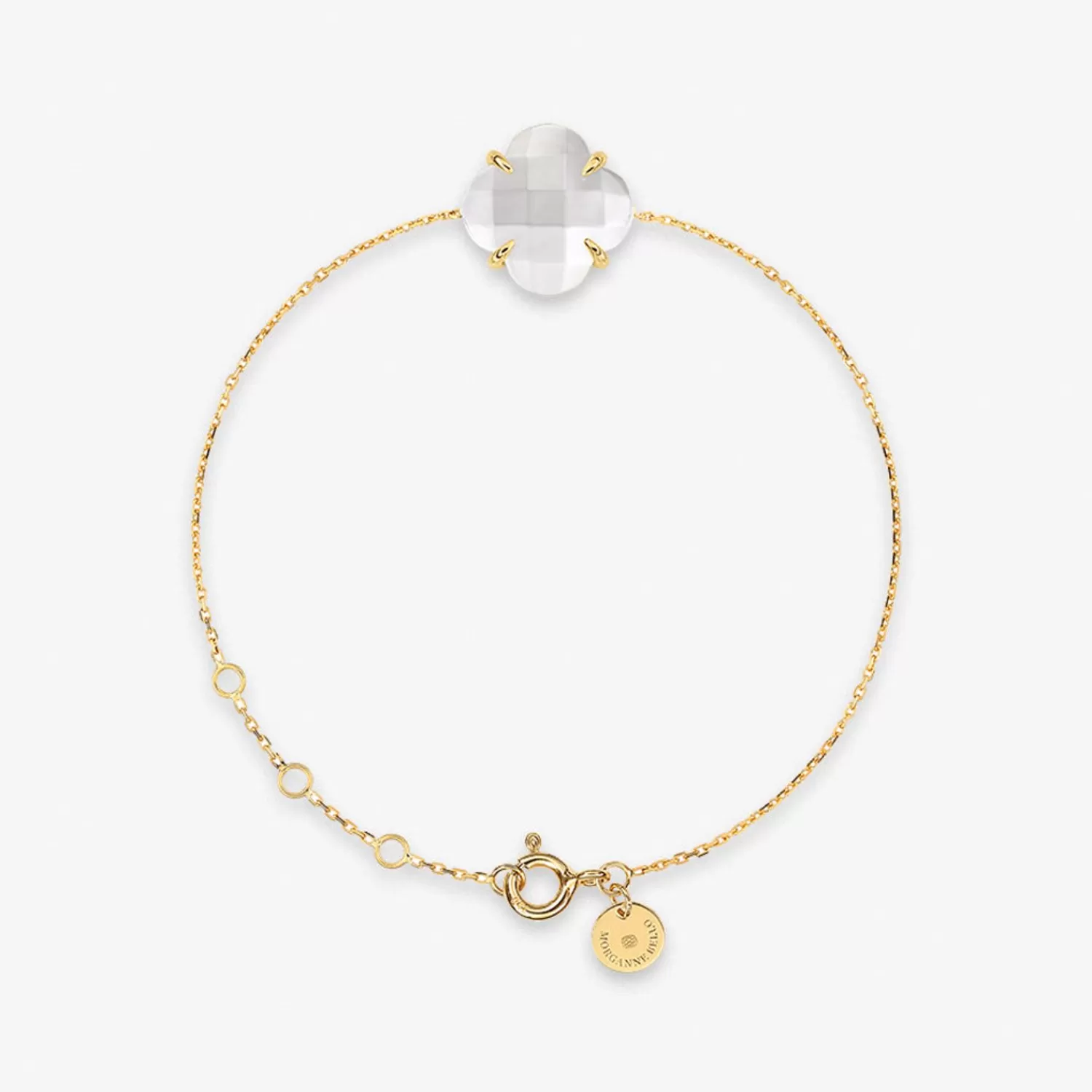 The Alkemistry Morganne Bello 18Ct Yellow Gold Clover Mother Of Pearl Chain Bracelet Cheap