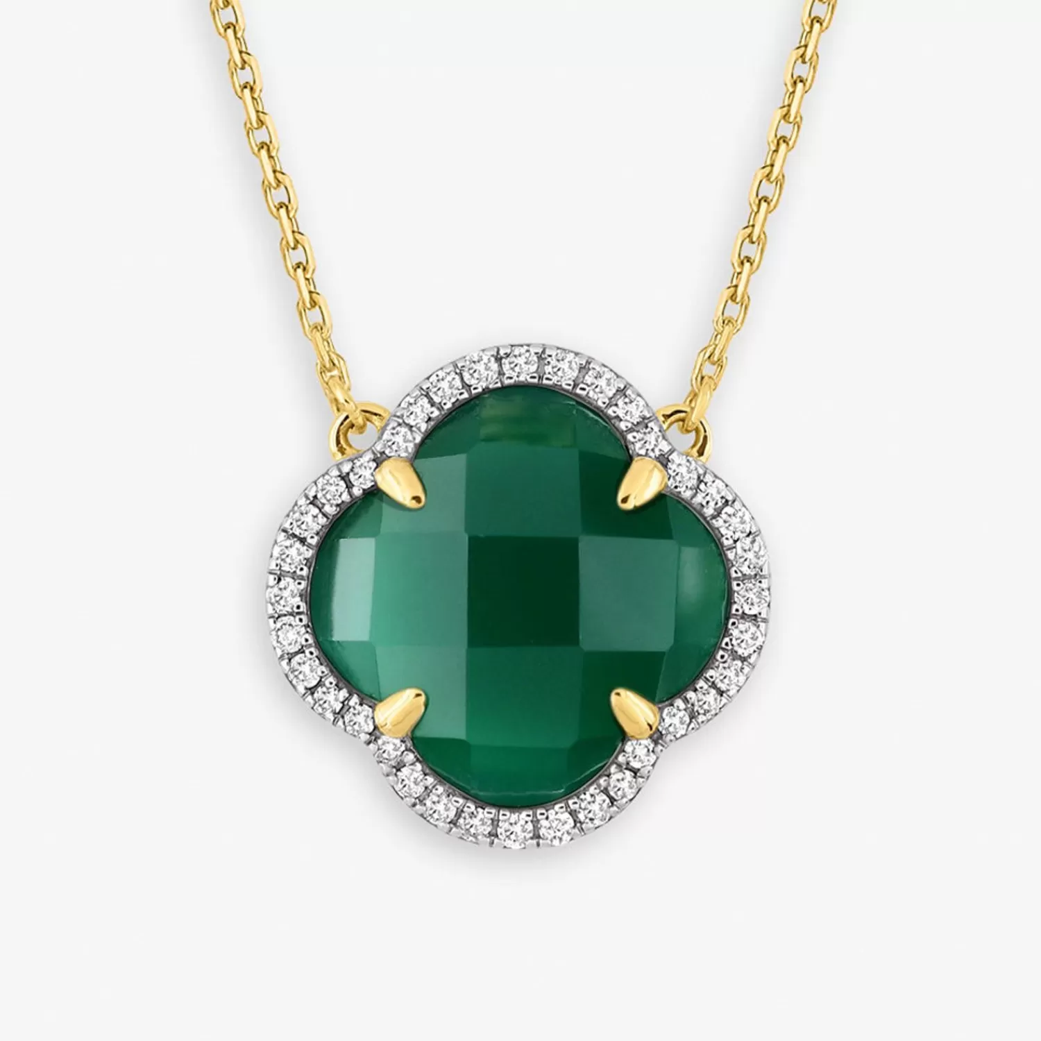 The Alkemistry Morganne Bello 18Ct Yellow Gold Diamond Victoria Green Agate Necklace Fashion