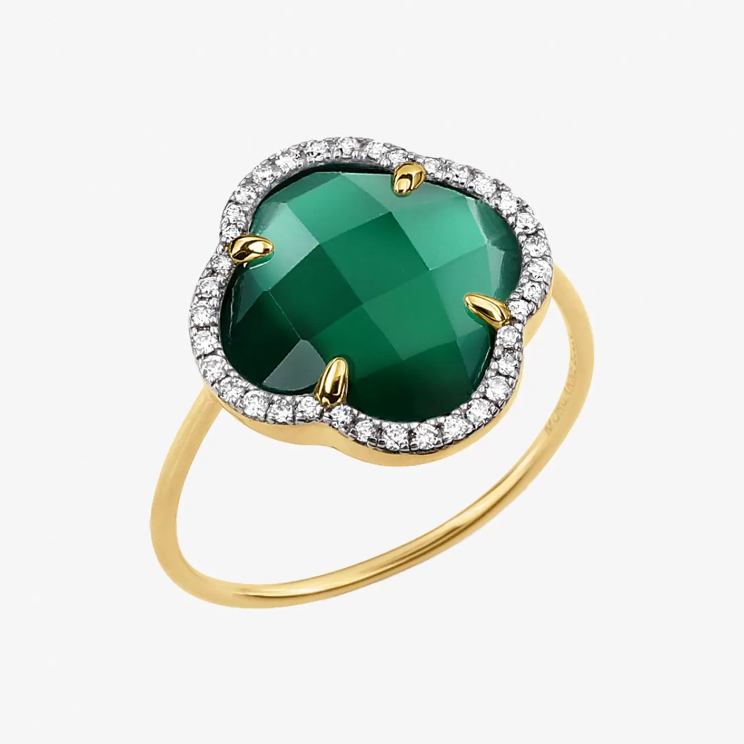 The Alkemistry Morganne Bello 18Ct Yellow Gold Victoria Green Agate Ring Best