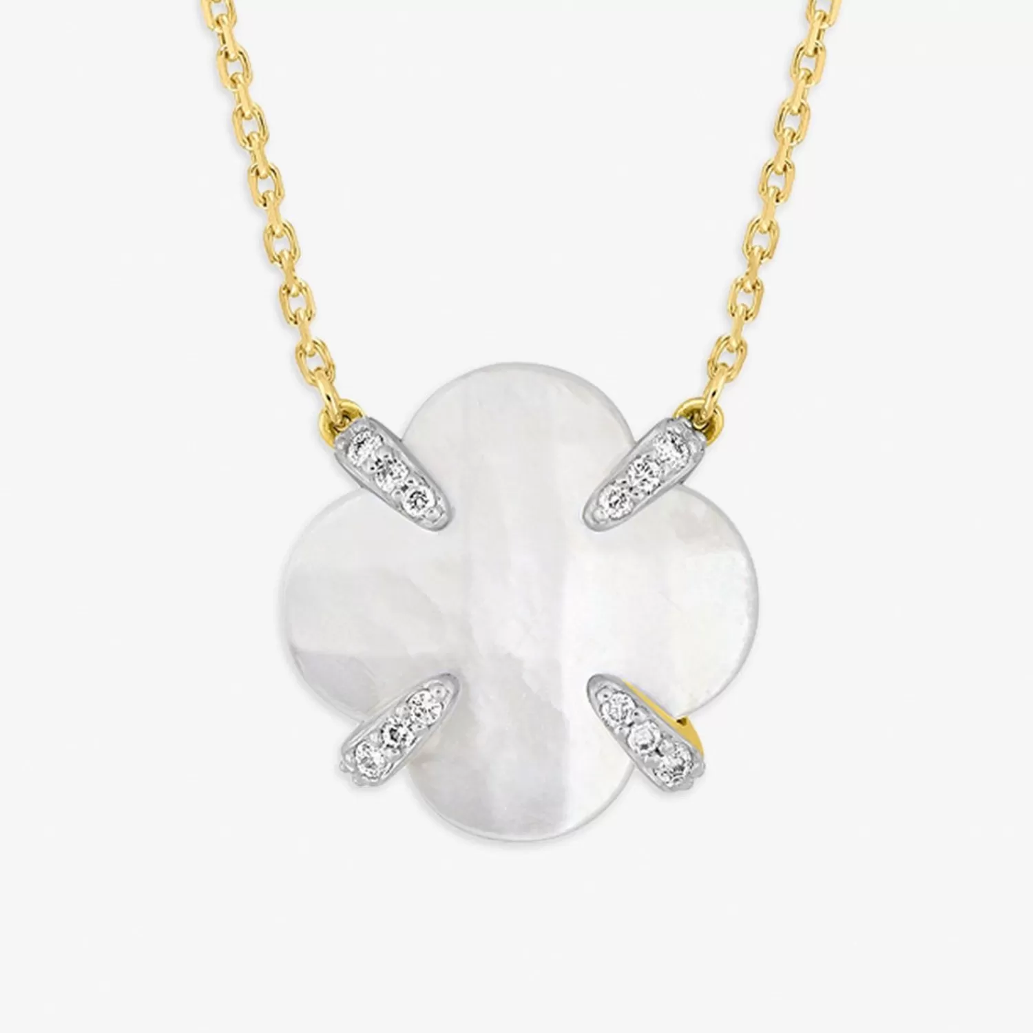 The Alkemistry Morganne Bello 18Cy Yellow Gold Victoria Mother Of Pearl Claw Diamond Necklace Sale