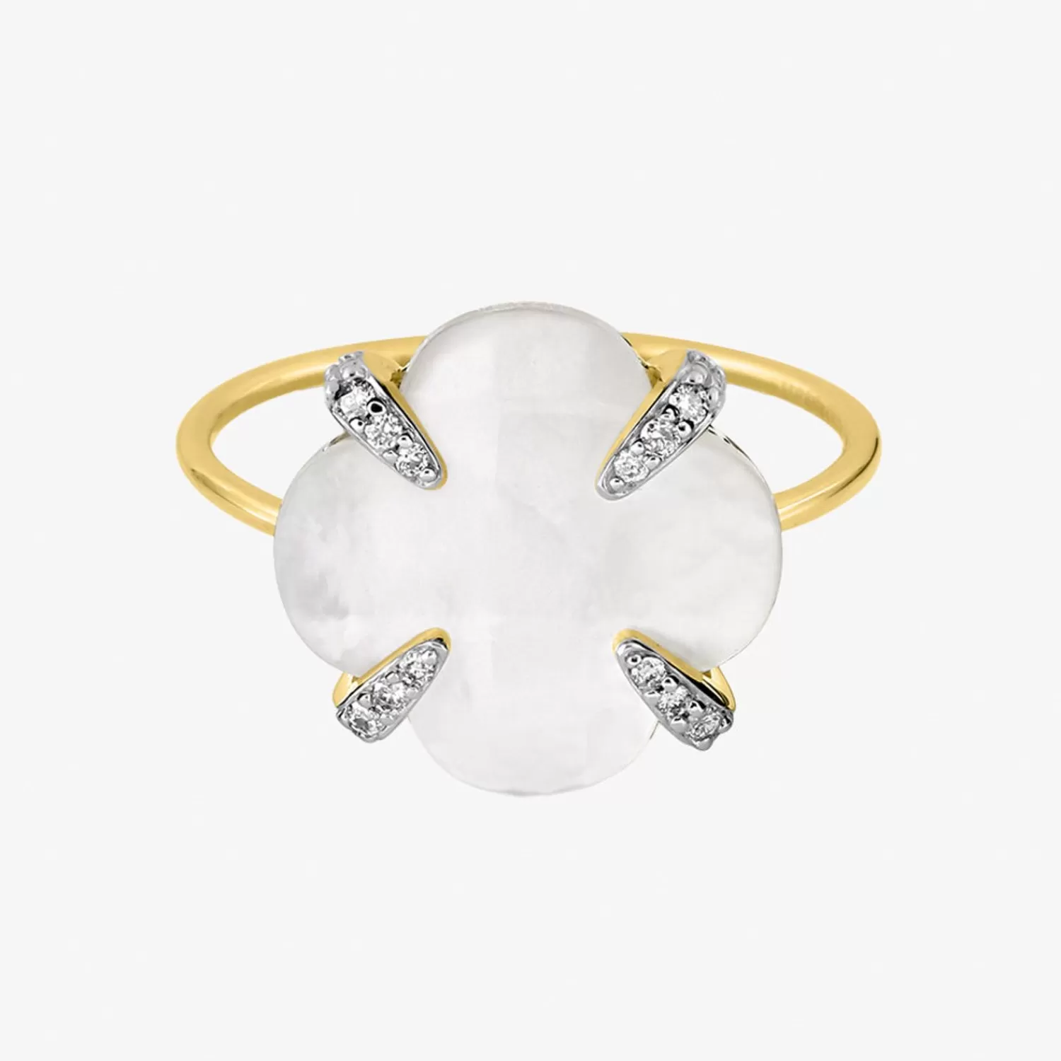 The Alkemistry Morganne Bello 18Cy Yellow Gold Victoria Mother Of Pearl Claw Diamond Ring Cheap