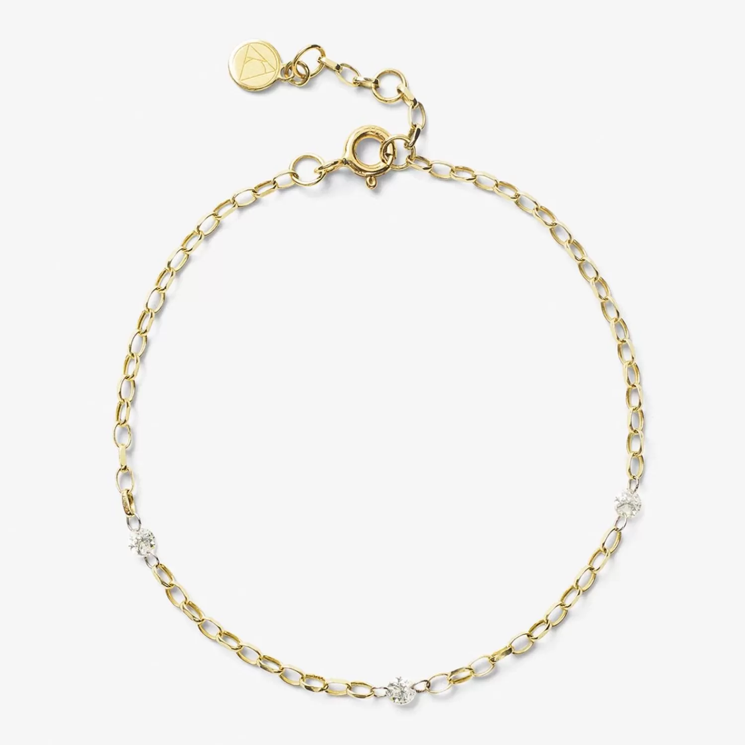 The Alkemistry Nude Shimmer - 18Ct Gold, 3 Diamond Medium Shimmer Chain Bracelet Outlet