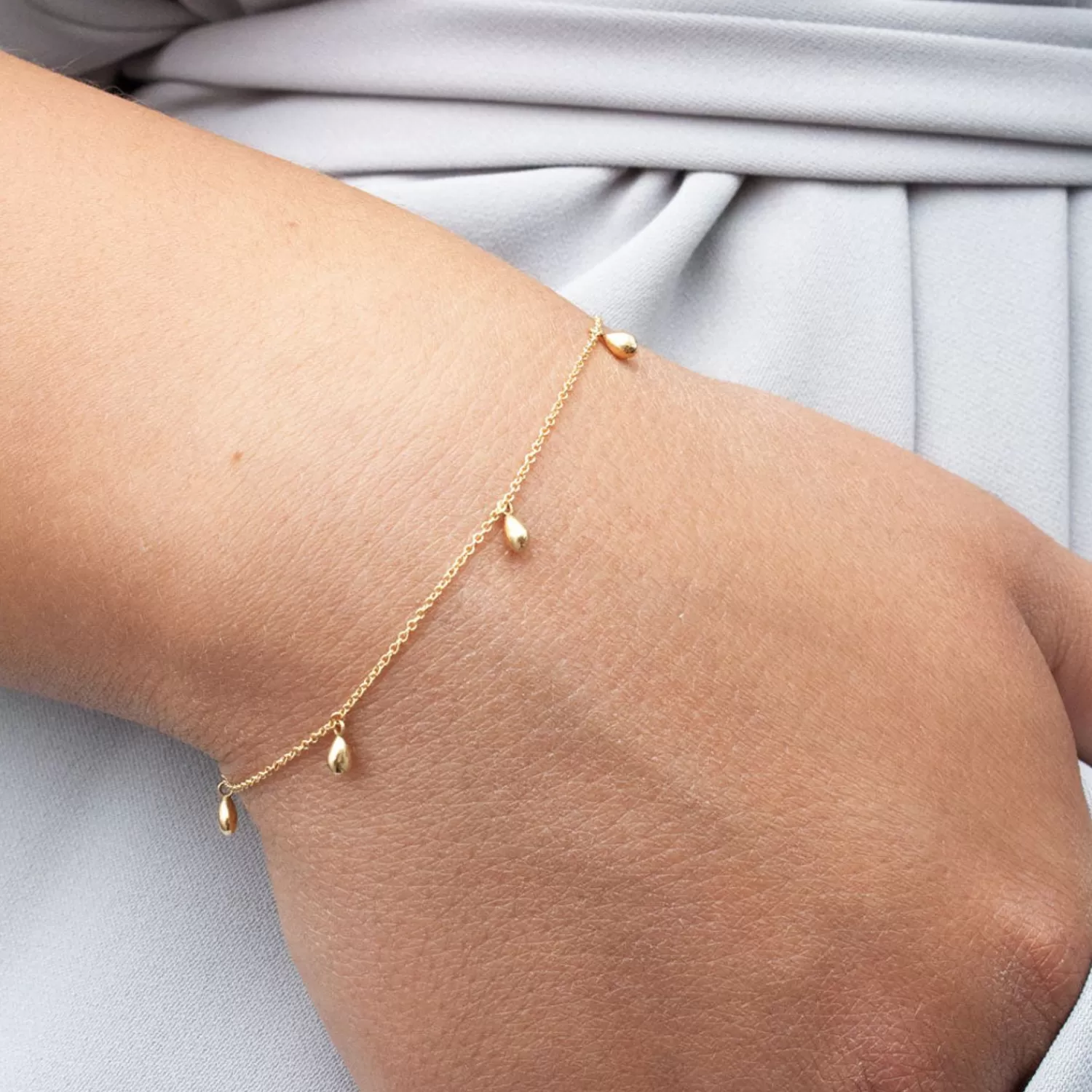 The Alkemistry Nude Shimmer - 18Ct Gold, Multi Pear Drop Fine Shimmer Bracelet Discount