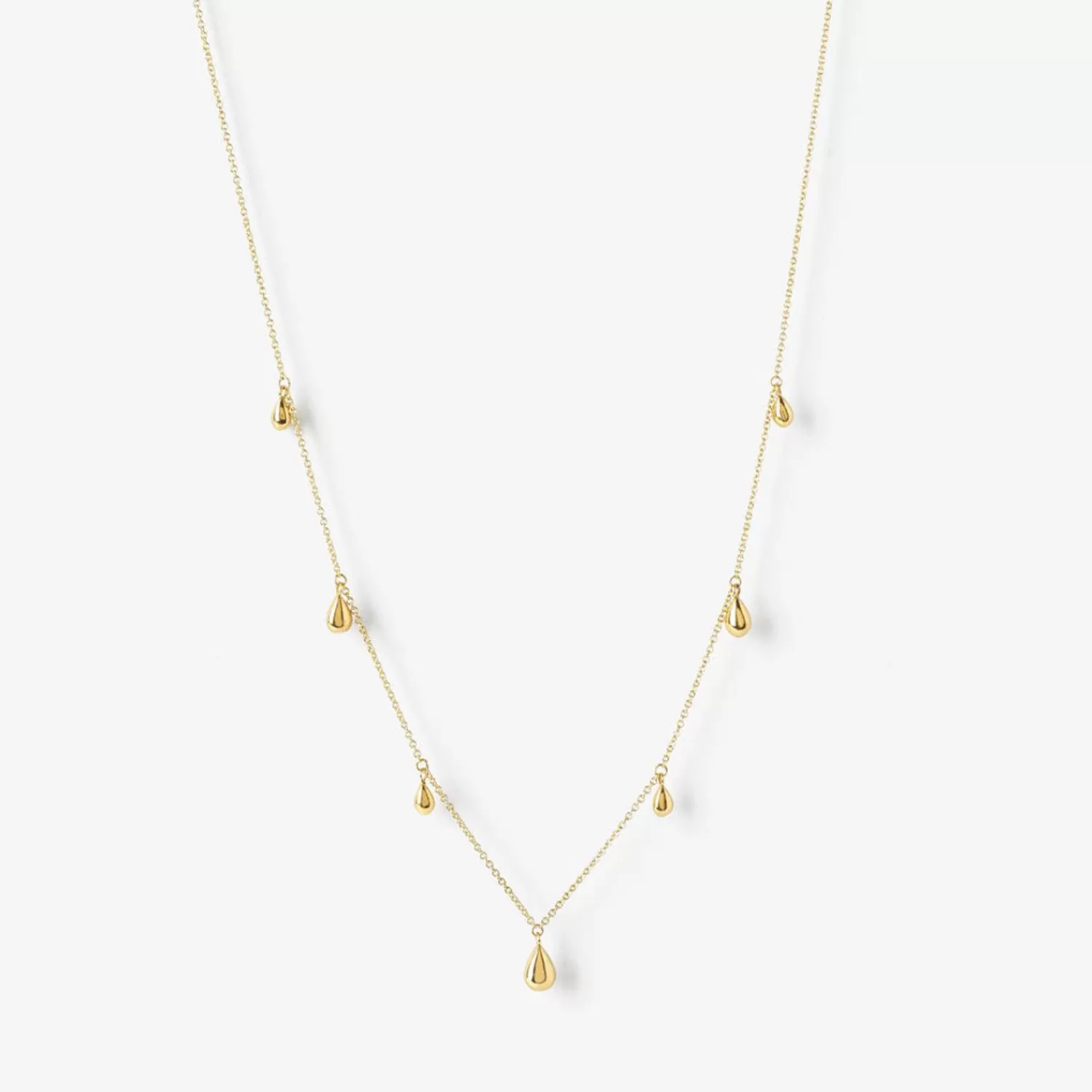 The Alkemistry Nude Shimmer - 18Ct Gold, Multi Size Pear Drop Fine Shimmer Necklace Store