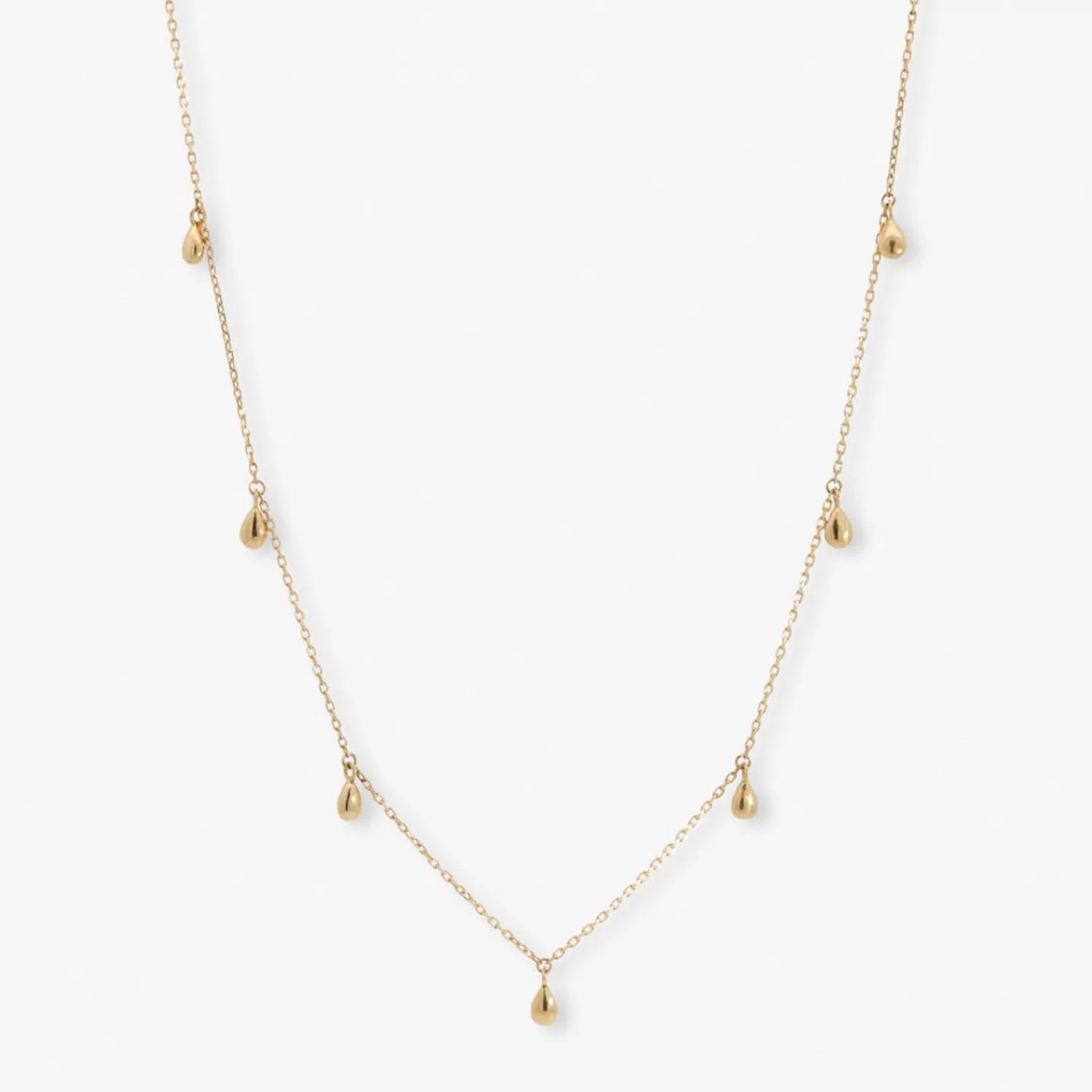 The Alkemistry Nude Shimmer - 18Ct Gold, Small Pear Drop Fine Shimmer Necklace Clearance