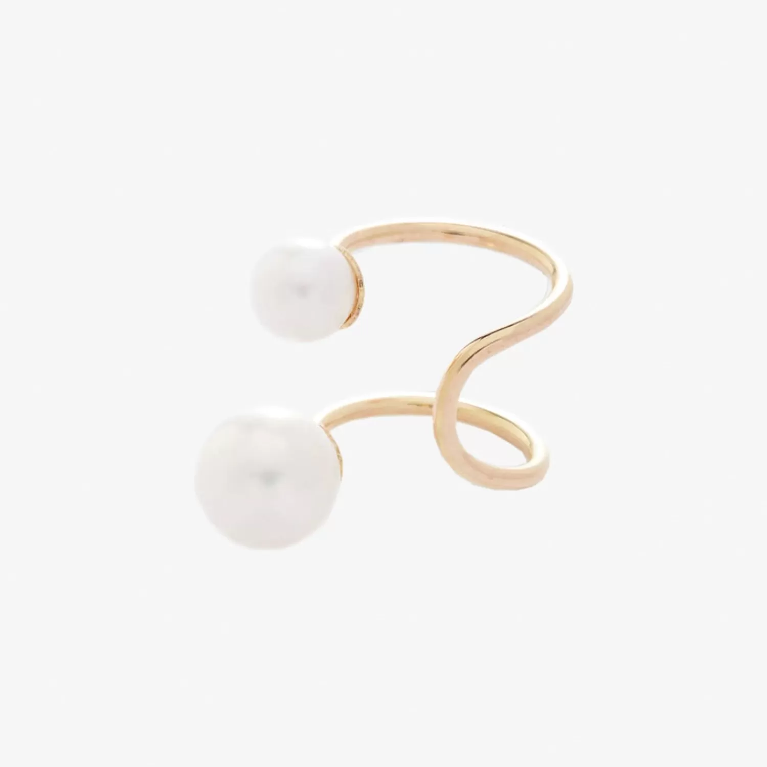 The Alkemistry Poppy Finch 14Ct Yelllow Gold Double Pearl Ear Cuff (Single) Cheap