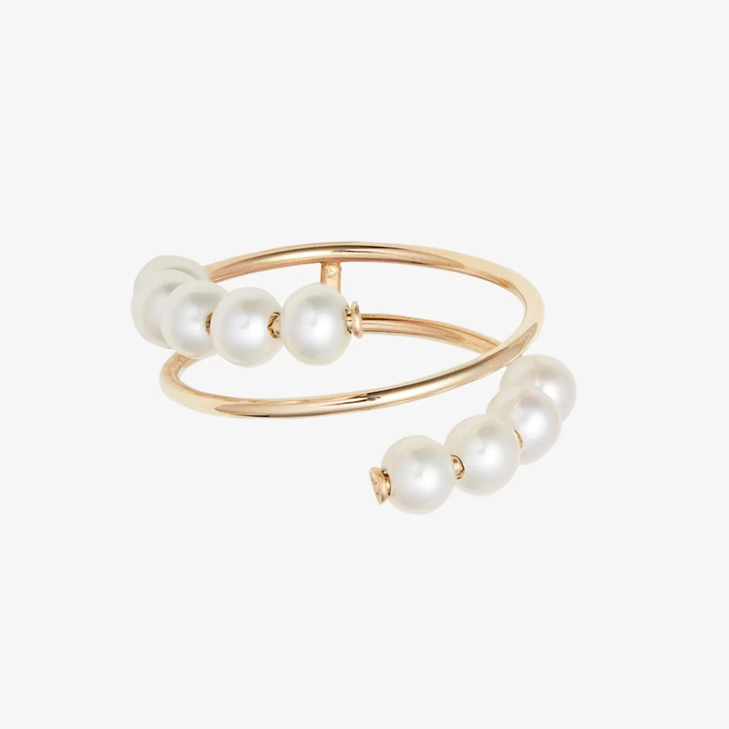 The Alkemistry Poppy Finch 14Ct Yellow Gold And Baby Pearl Spiral Ring Outlet