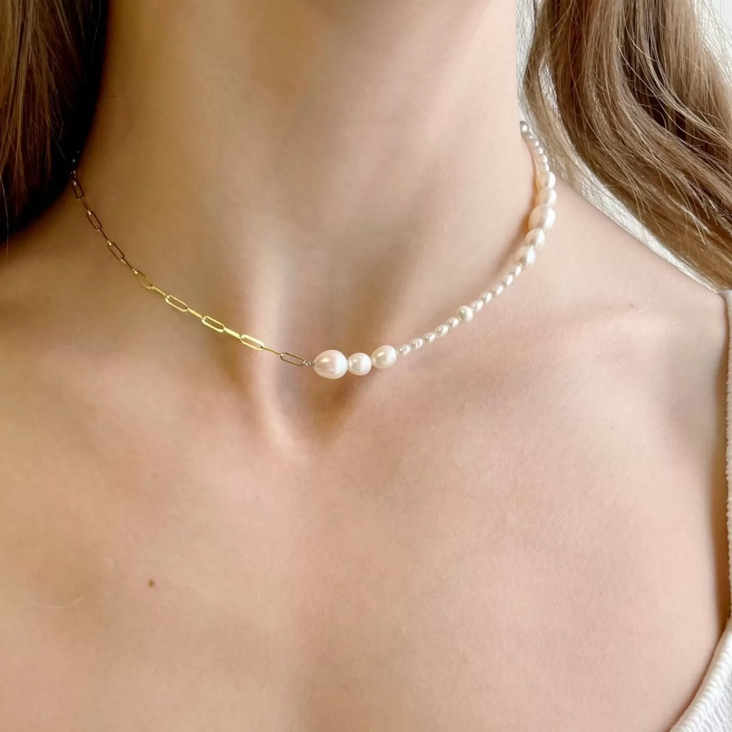 The Alkemistry Poppy Finch 14Ct Yellow Gold And Pearl Chain Link Necklace Flash Sale