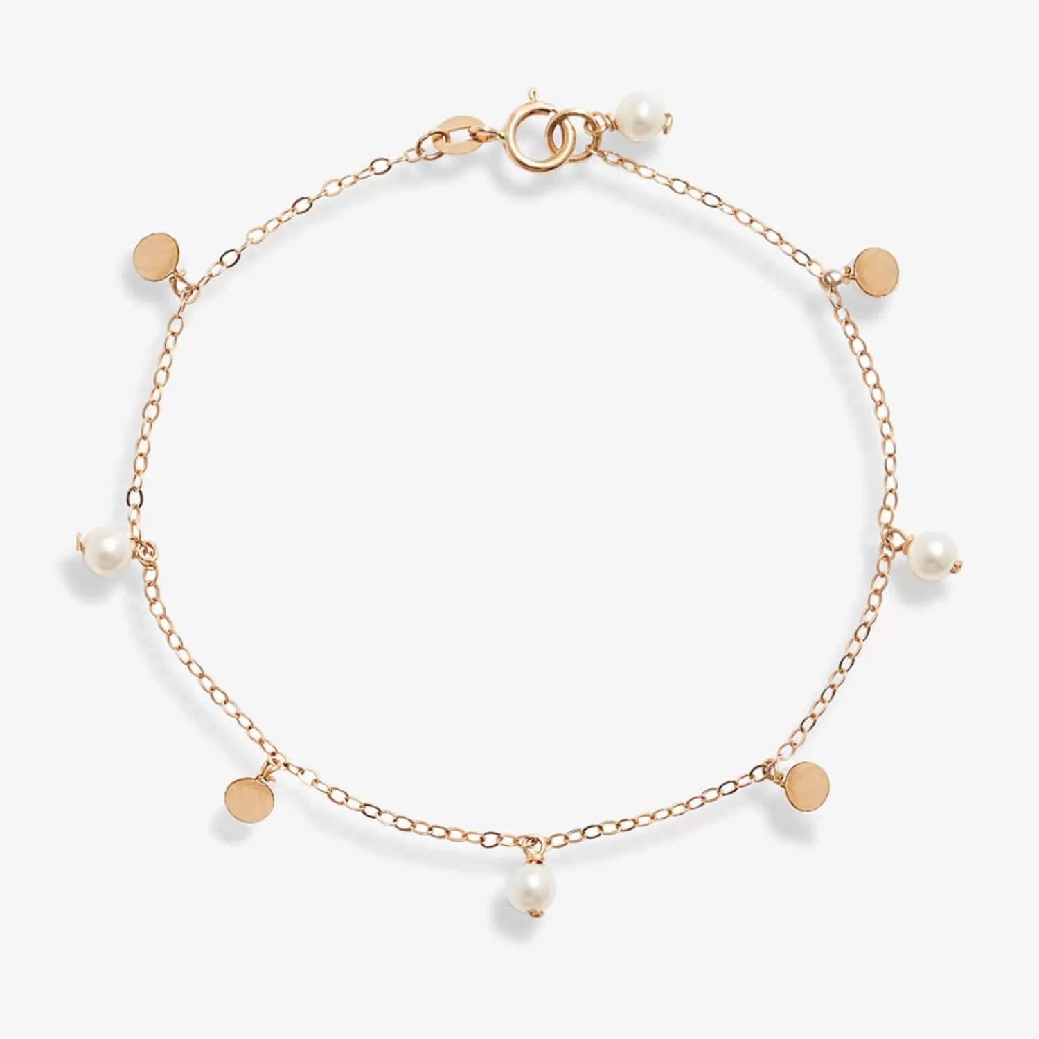 The Alkemistry Poppy Finch 14Ct Yellow Gold And Pearl Confetti Station Bracelet Flash Sale