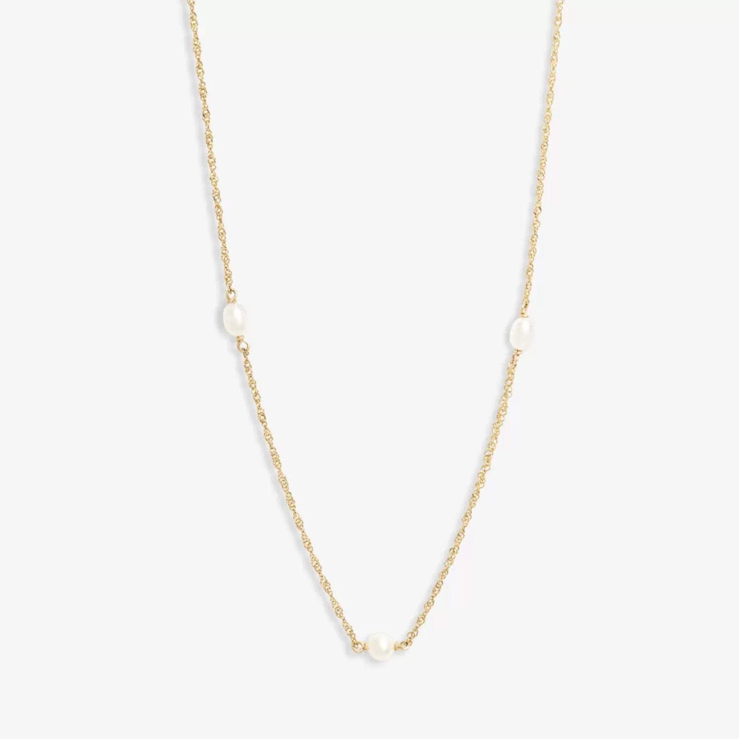 The Alkemistry Poppy Finch 14Ct Yellow Gold And Spaced Pearl Shimmer Necklace Cheap