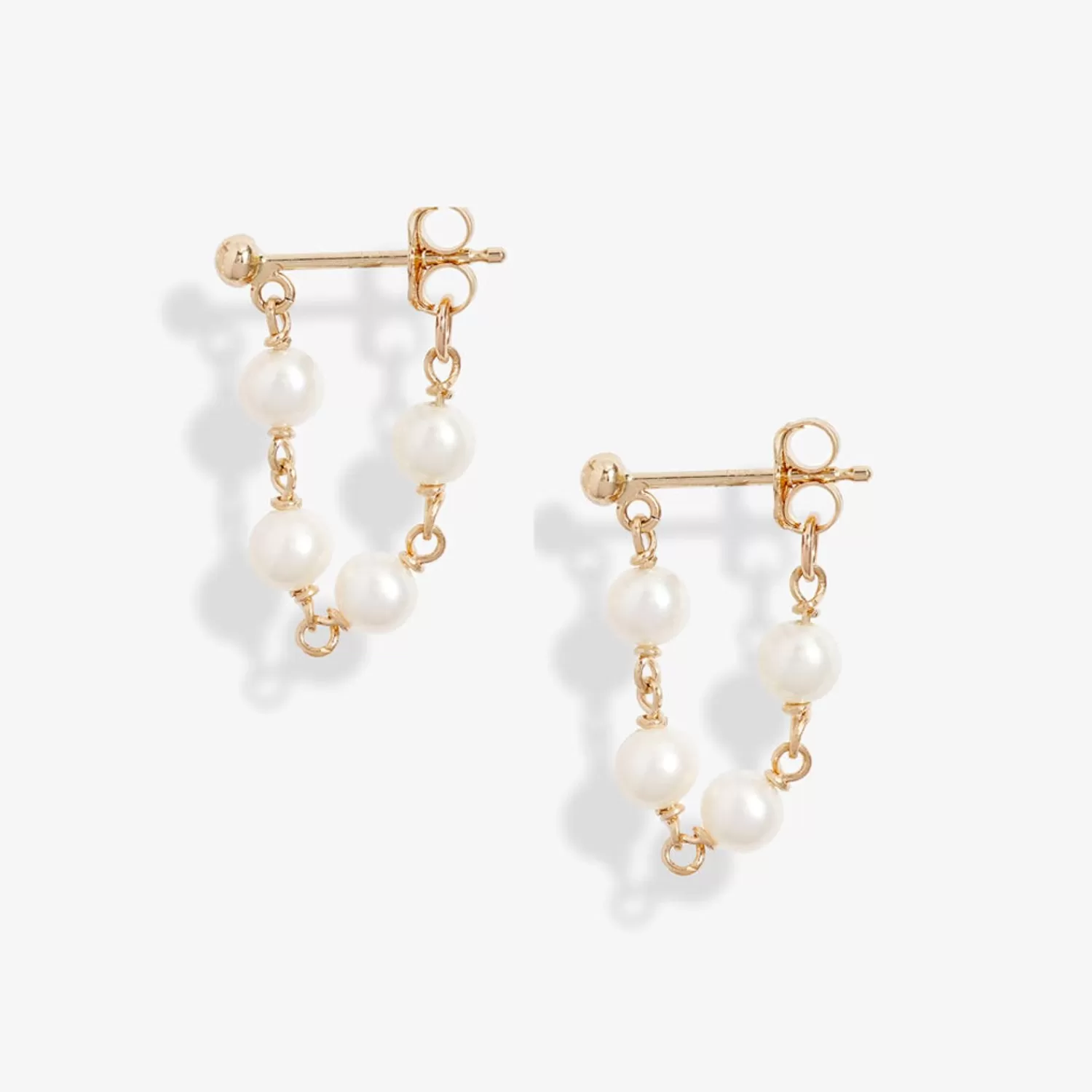 The Alkemistry Poppy Finch 14Ct Yellow Gold Baby Pearl Wrap Around Earrings (Pair) Flash Sale