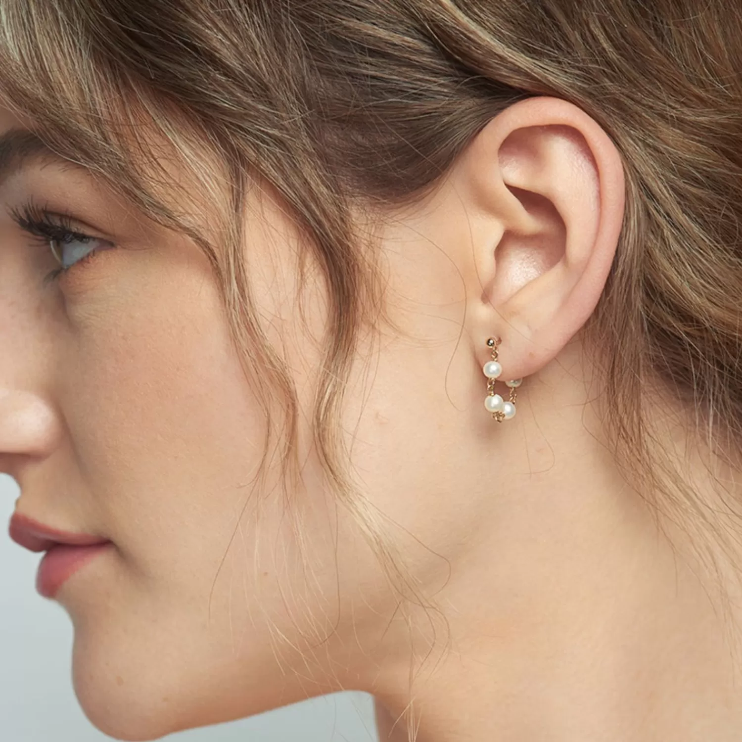 The Alkemistry Poppy Finch 14Ct Yellow Gold Baby Pearl Wrap Around Earrings (Pair) Flash Sale