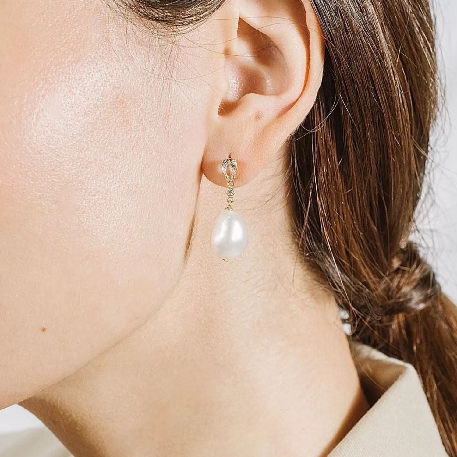 The Alkemistry Poppy Finch 14Ct Yellow Gold Pear Cut White Topaz And Pear Earrings Best