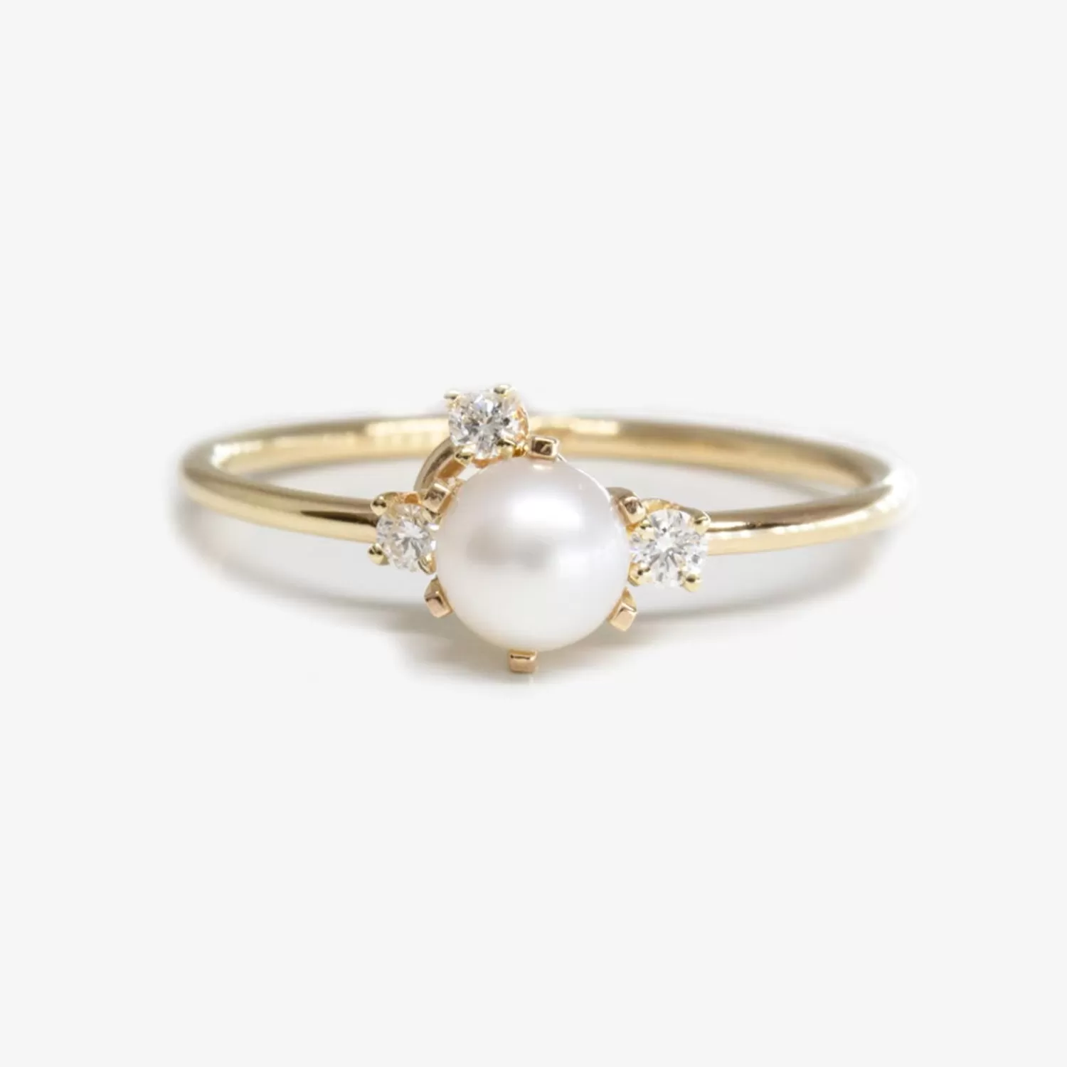 The Alkemistry Poppy Finch 14Ct Yellow Gold Pearl And Diamond Cluster Ring Cheap