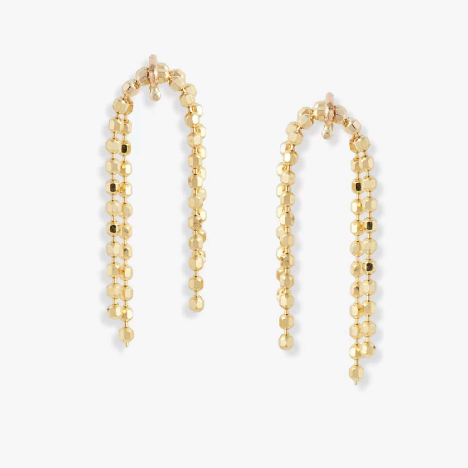 The Alkemistry Poppy Finch 14Ct Yellow Gold Petite Shimmer Bead Earrings (Pair) Flash Sale
