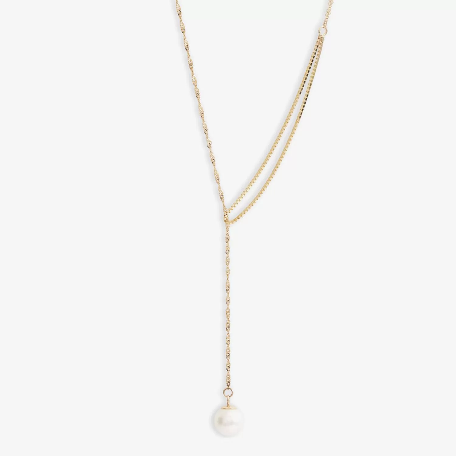 The Alkemistry Poppy Finch 14Ct Yellow Gold Shimmer Pearl Pull Through Necklace Online