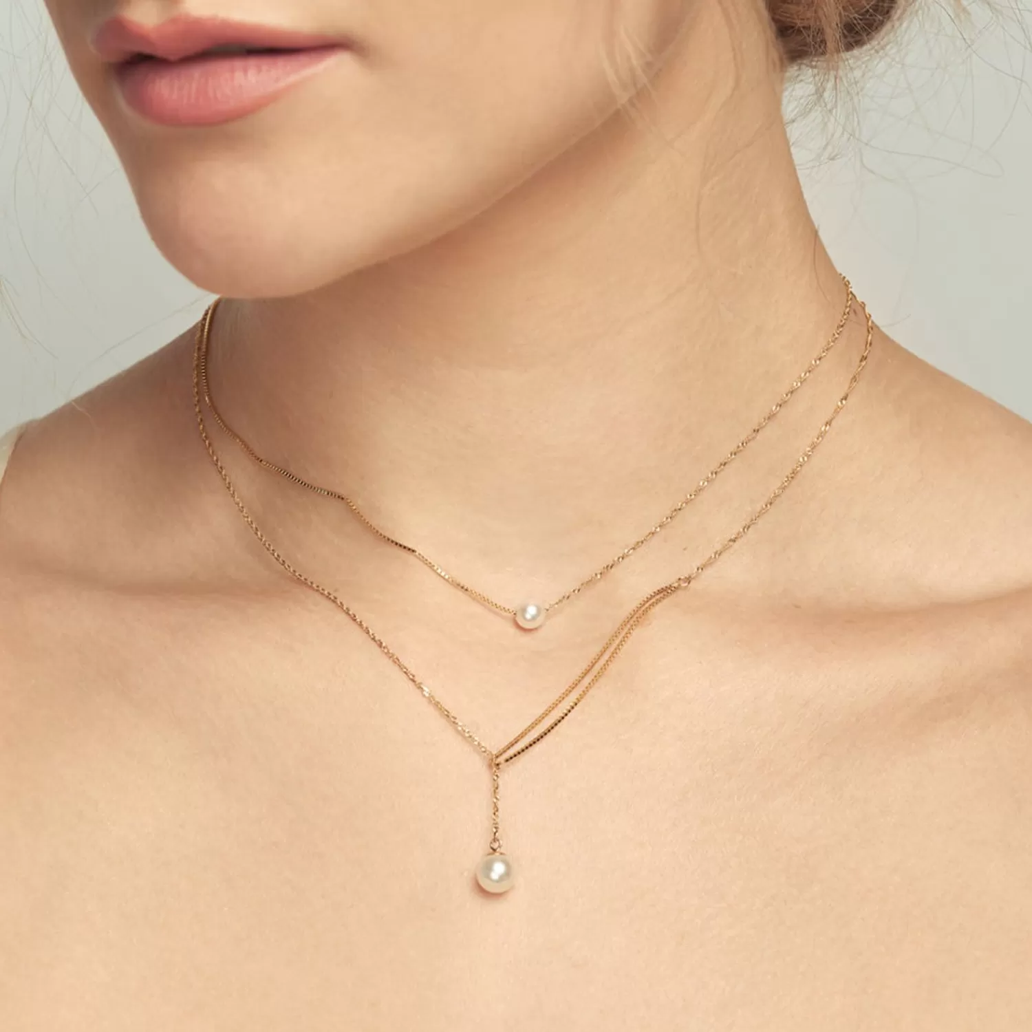 The Alkemistry Poppy Finch 14Ct Yellow Gold Shimmer Pearl Pull Through Necklace Online